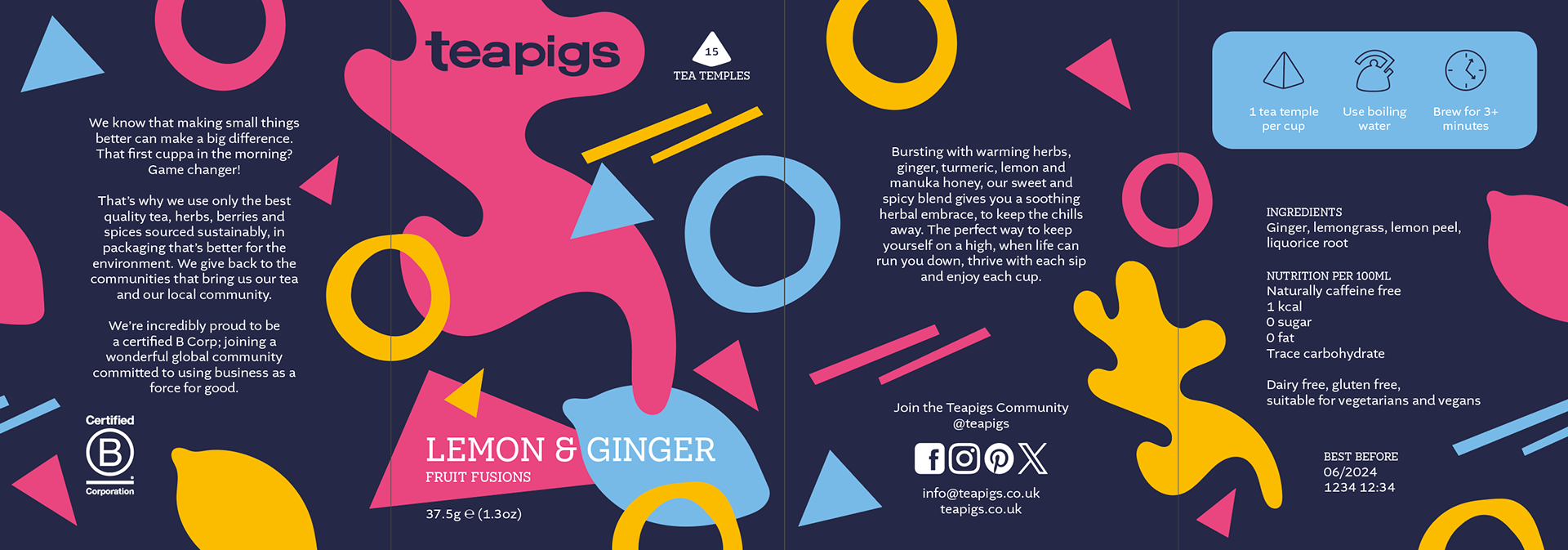 Lemon & Ginger packaging