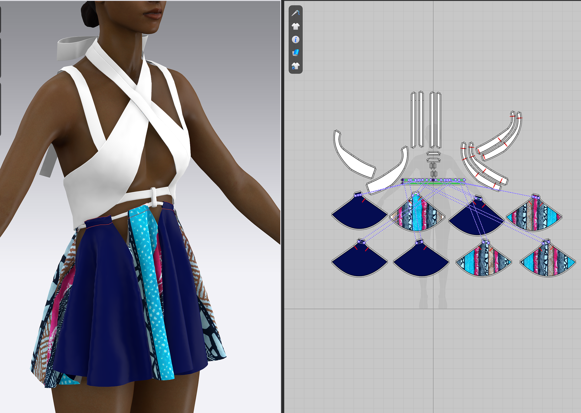 3D View & 2D Patterns