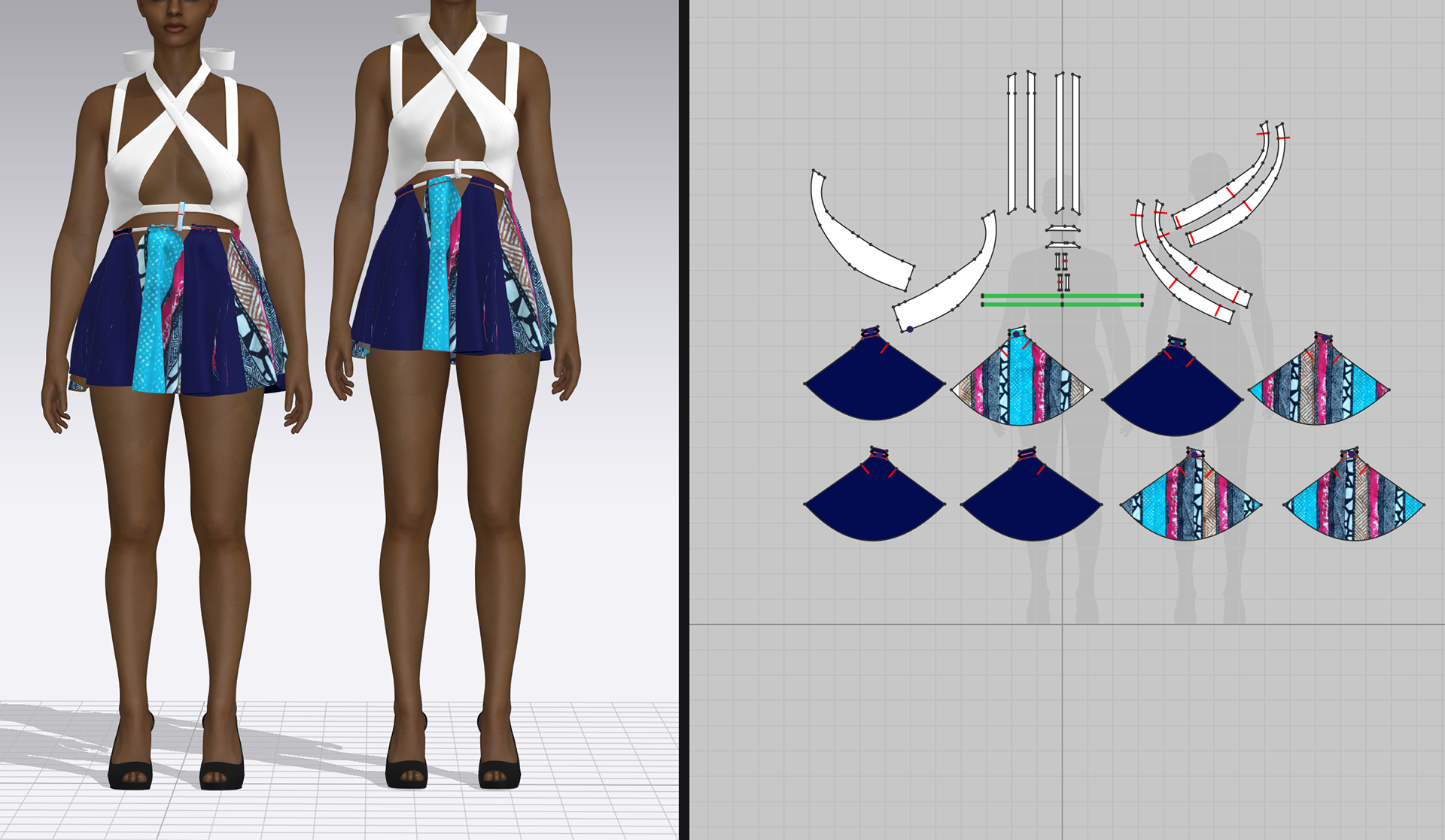Adjustability Simulation for Sizes 4 & 8