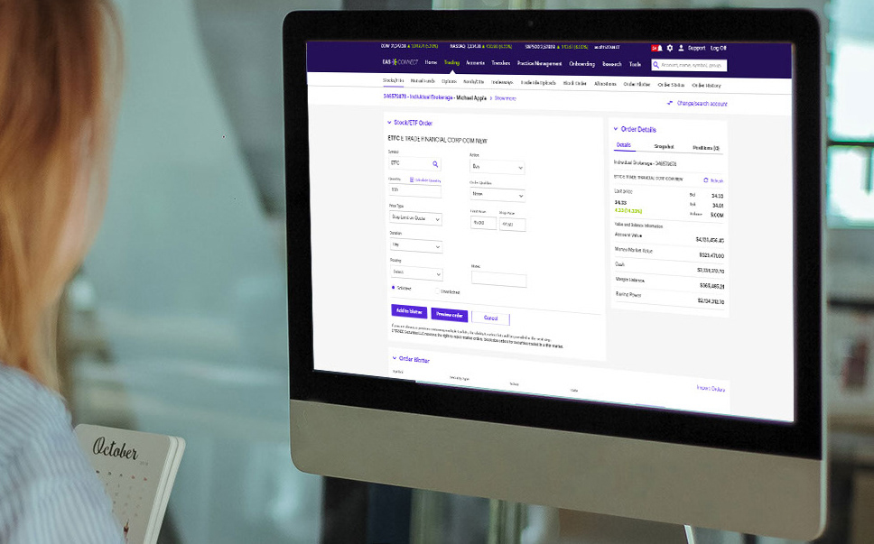 RIA platform screen design