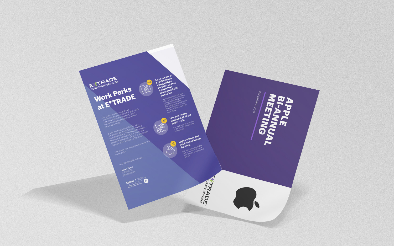 Institutional marketing materials, including client presentations