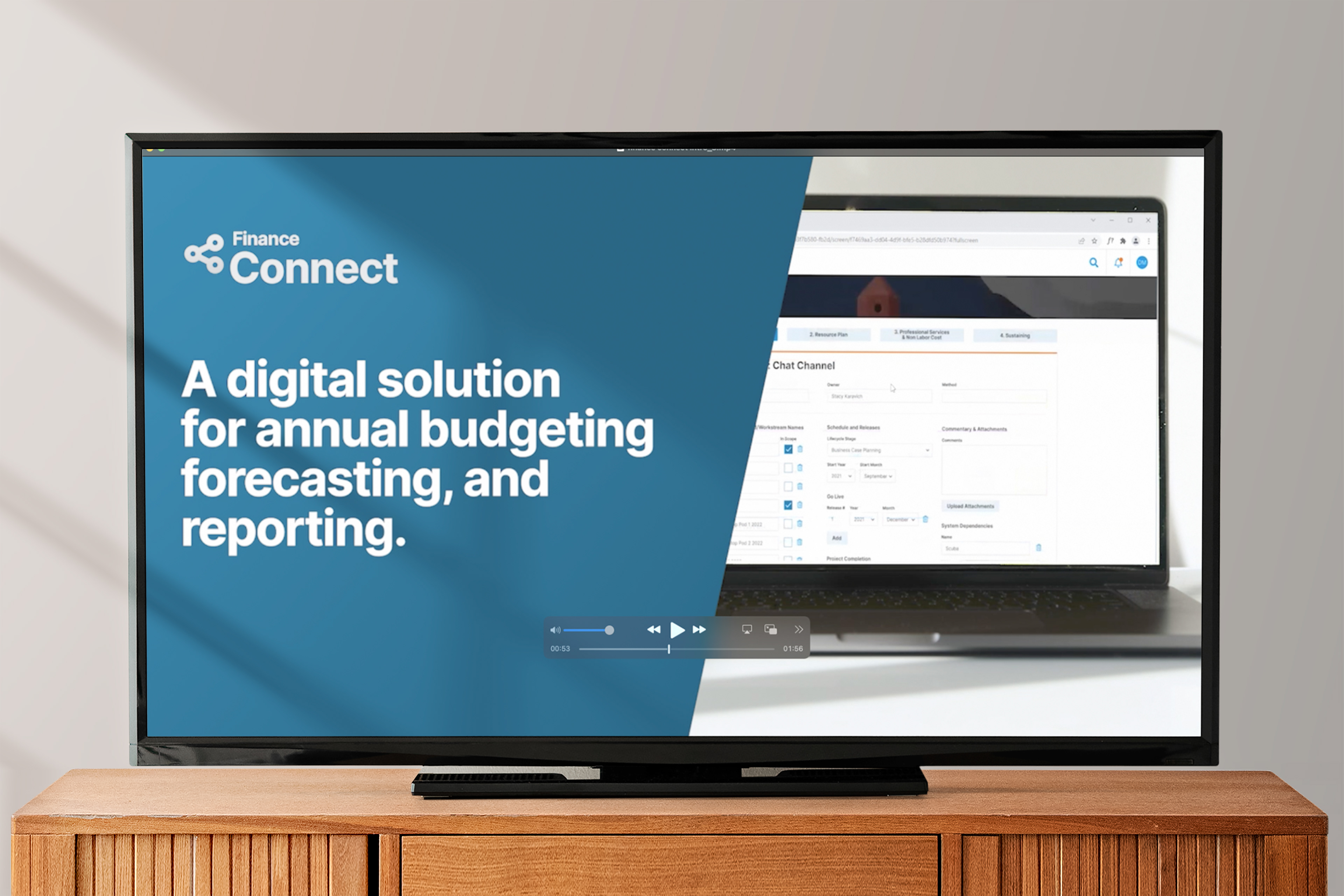Video presentation to firm on new platform
