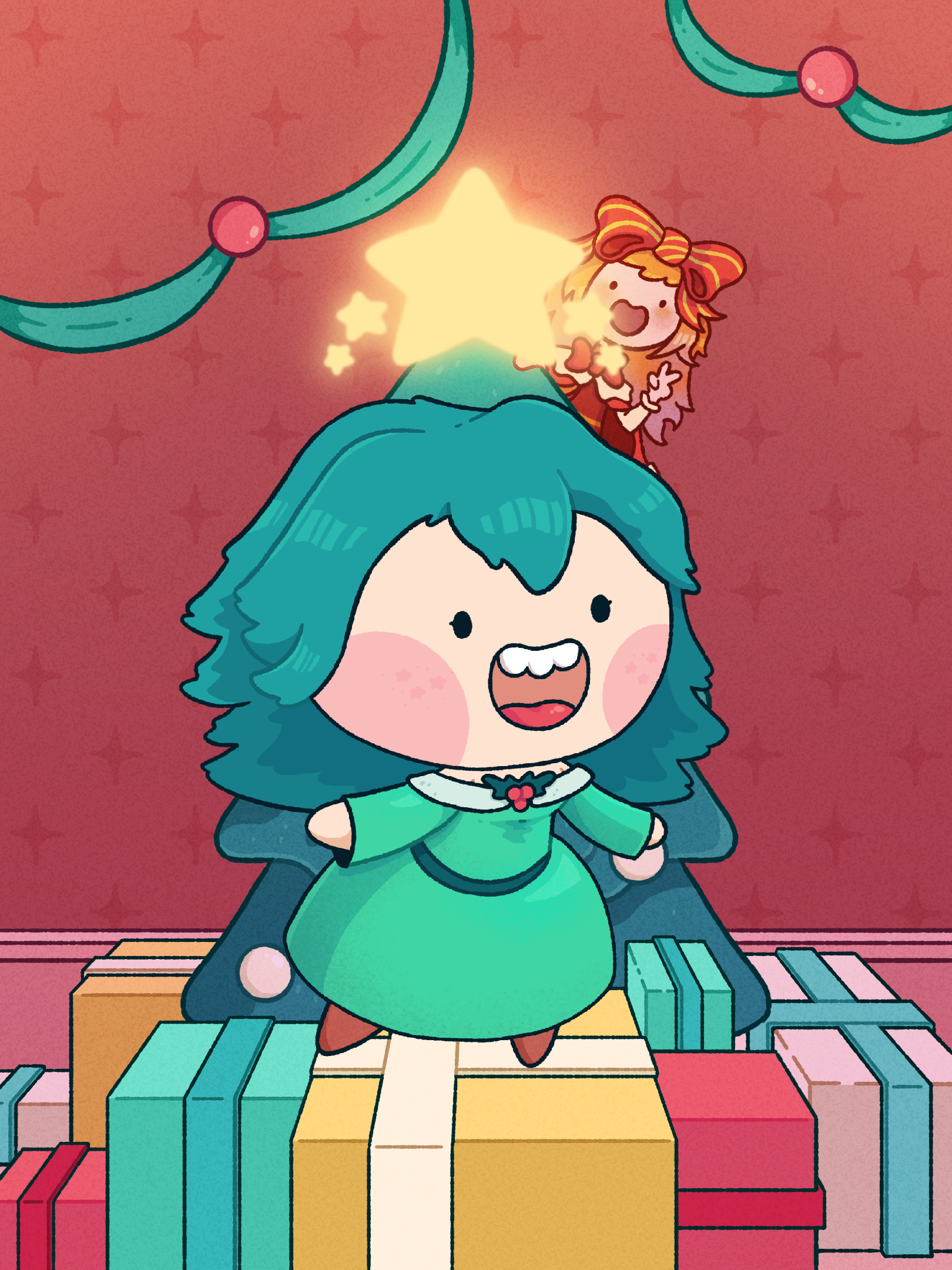 The avatar herself, without the right and left accessories