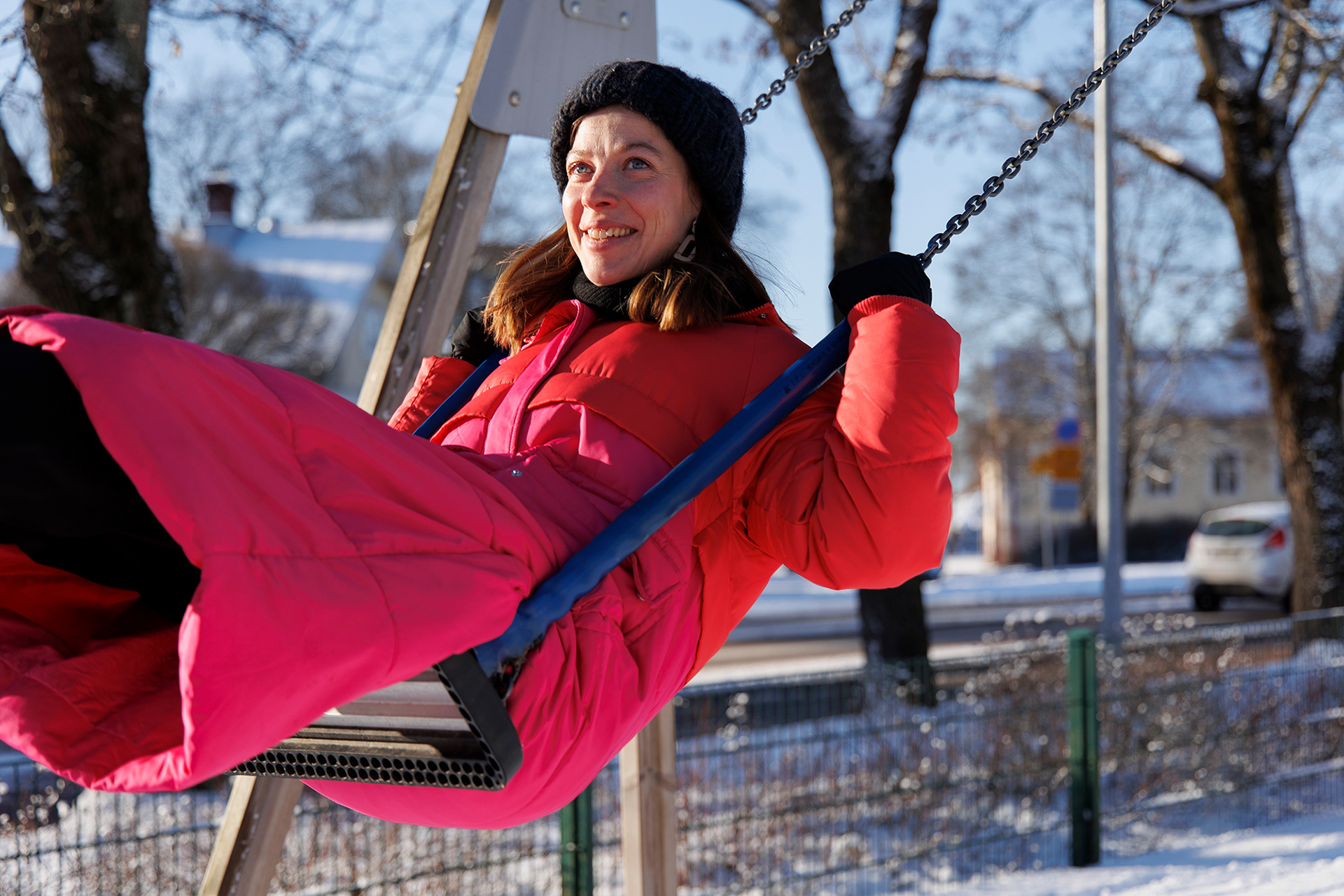 Leader of the Left Alliance & Minister of Education Li Andersson prior to parliamentary elections for STT-Lehtikuva/Finnish News Agency. 2023