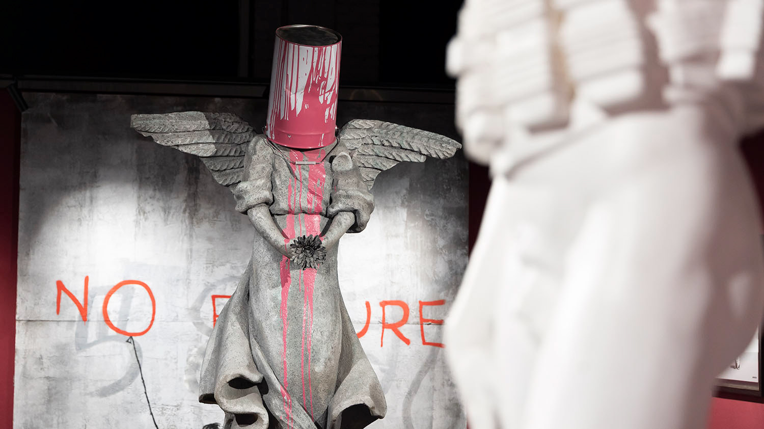Exhibition showing Banksy replicas in Turku. For Yle 2026
