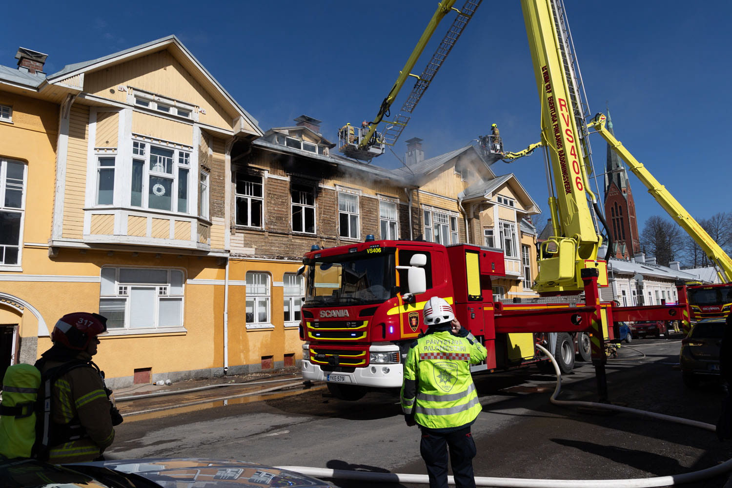 Fire in Turku for Finnish News Agency/STT-Lehtikuva 2024