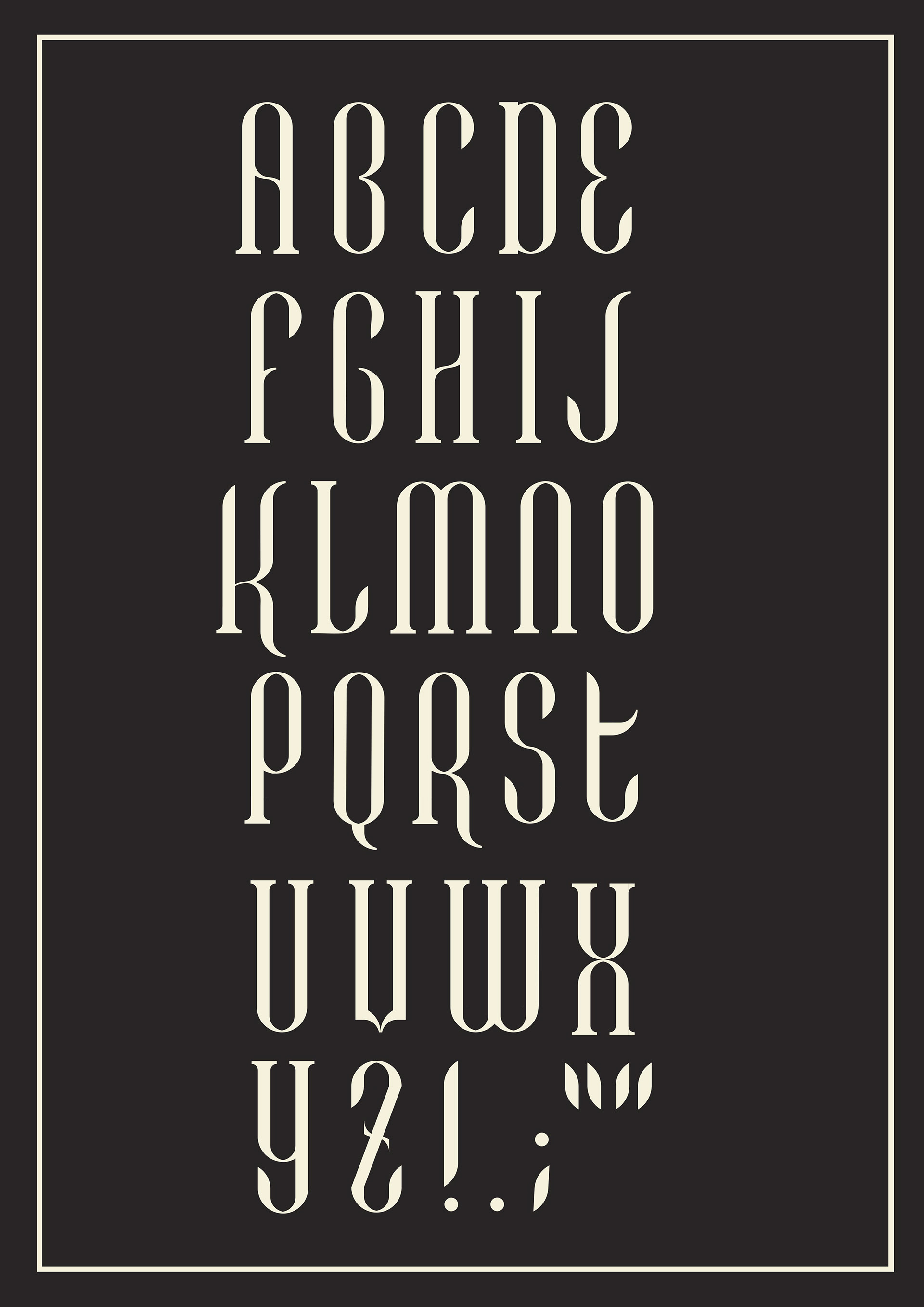 Modular typeface based on gothic architecture