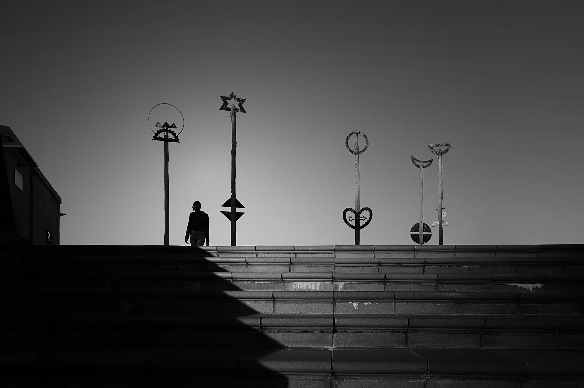 Civic square poles