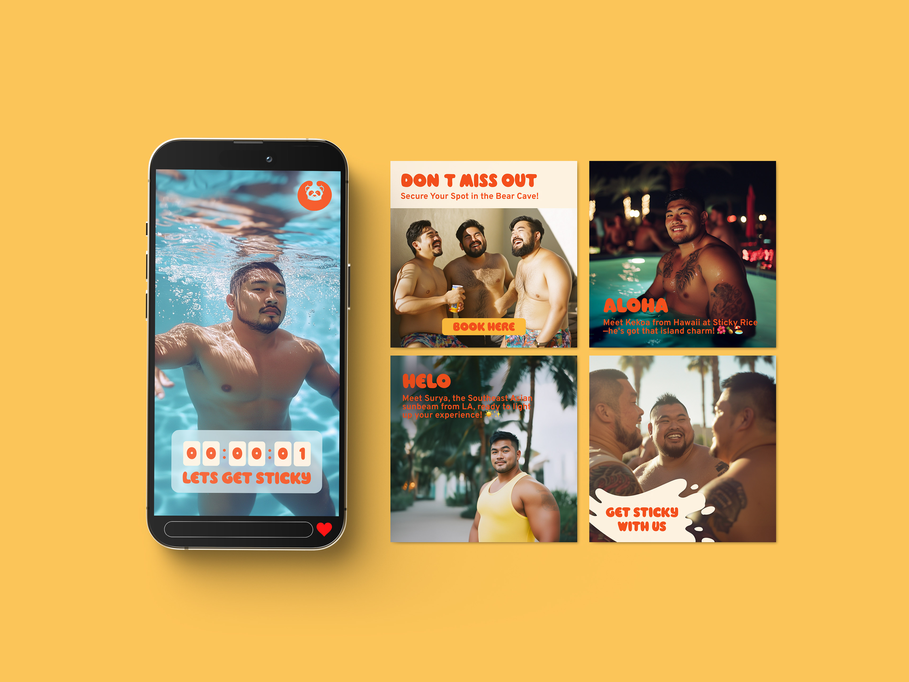 Sticky Rice Instagram Story and Post Mockup
