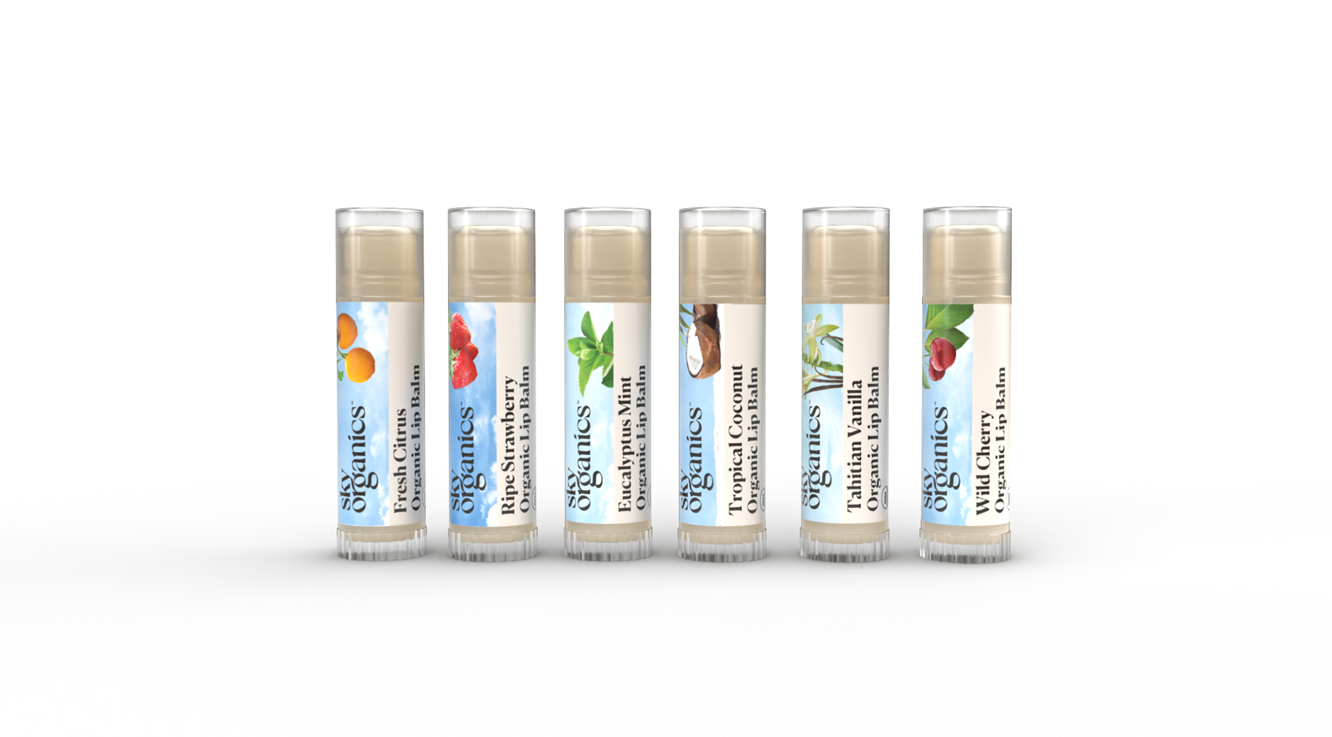 Sky Organics Lip Balm Set Render
