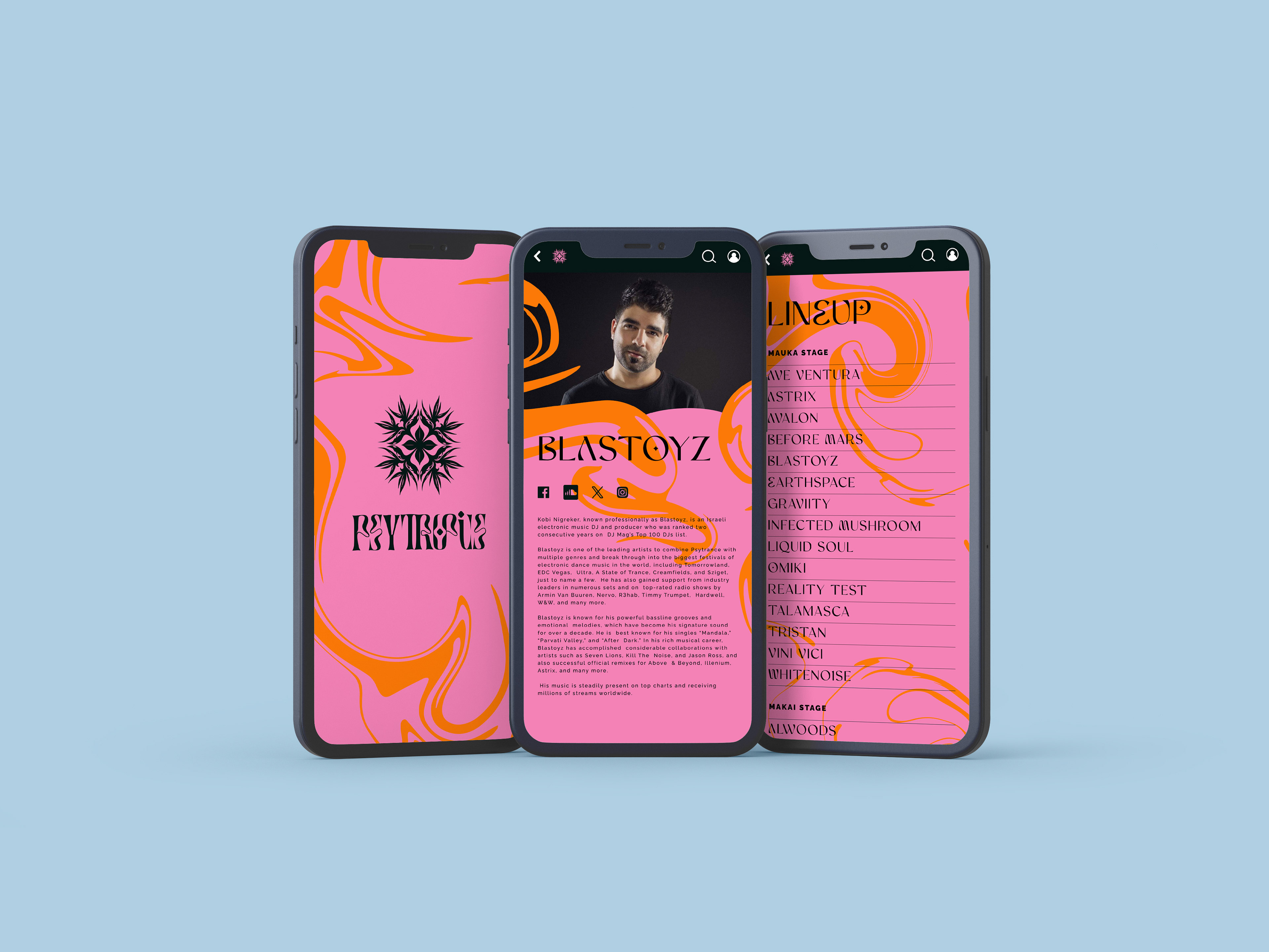 Psytropics Mobile Experience Screens