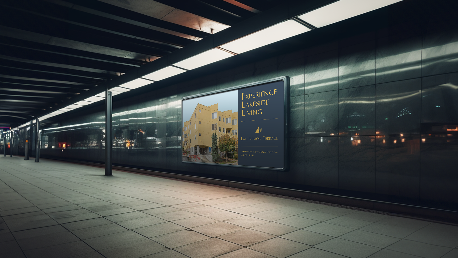Lake Union Terrace Subway Mockup