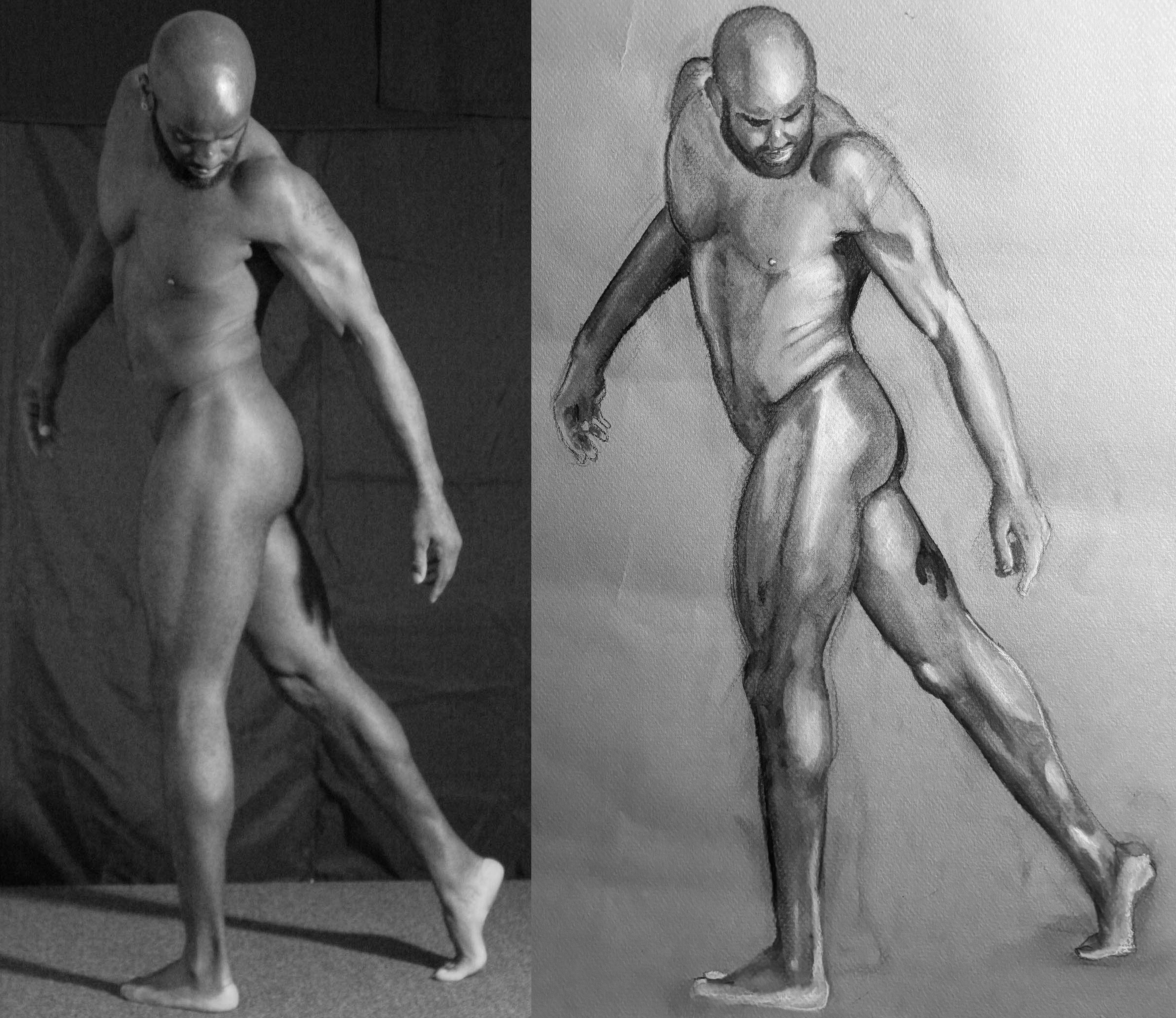 Rendered Figure Drawing