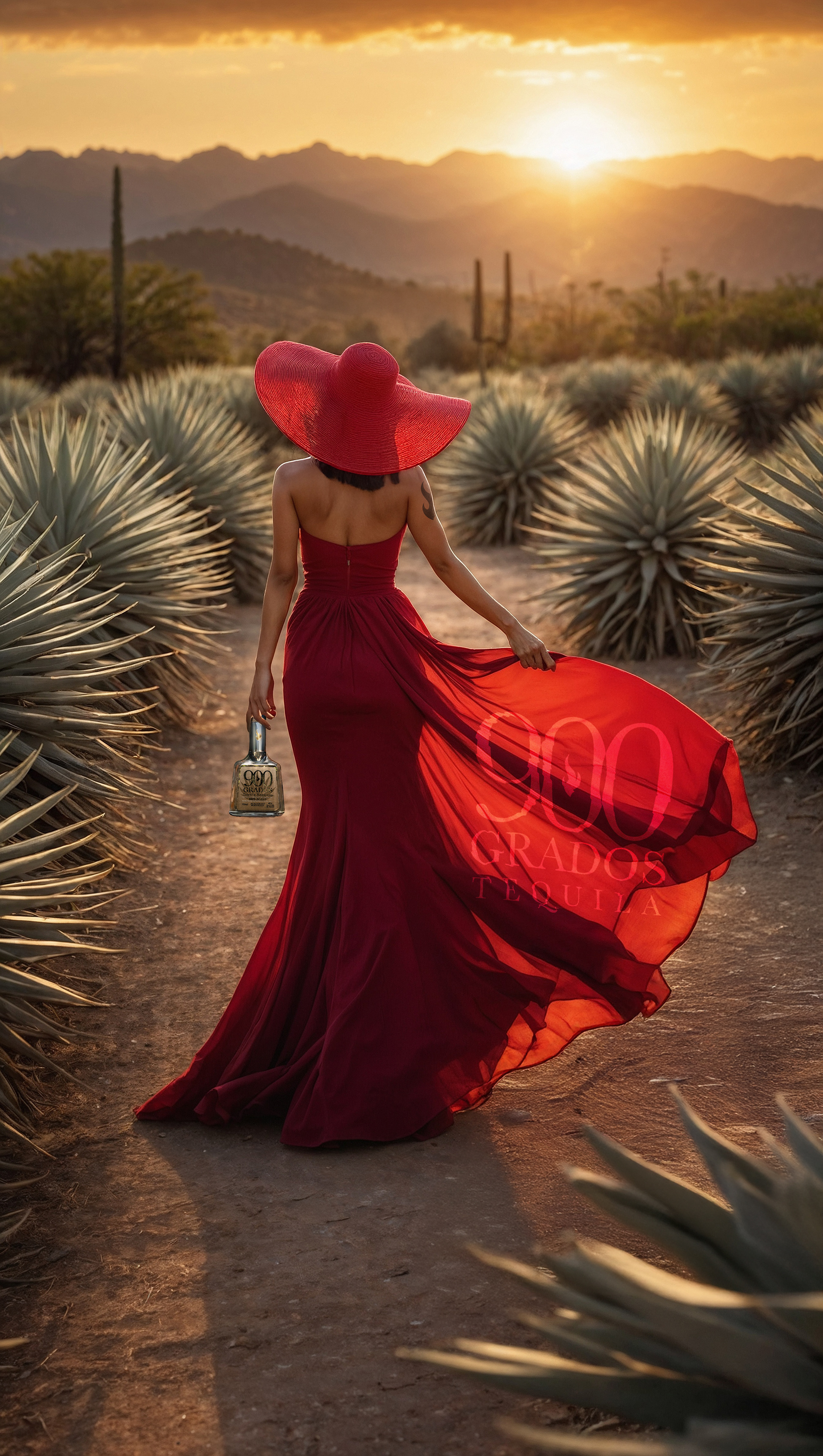 900 Grados women in Red