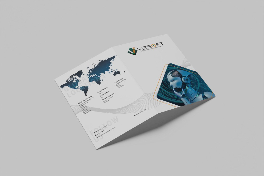 V2soft Bi-Fold folder for employees
