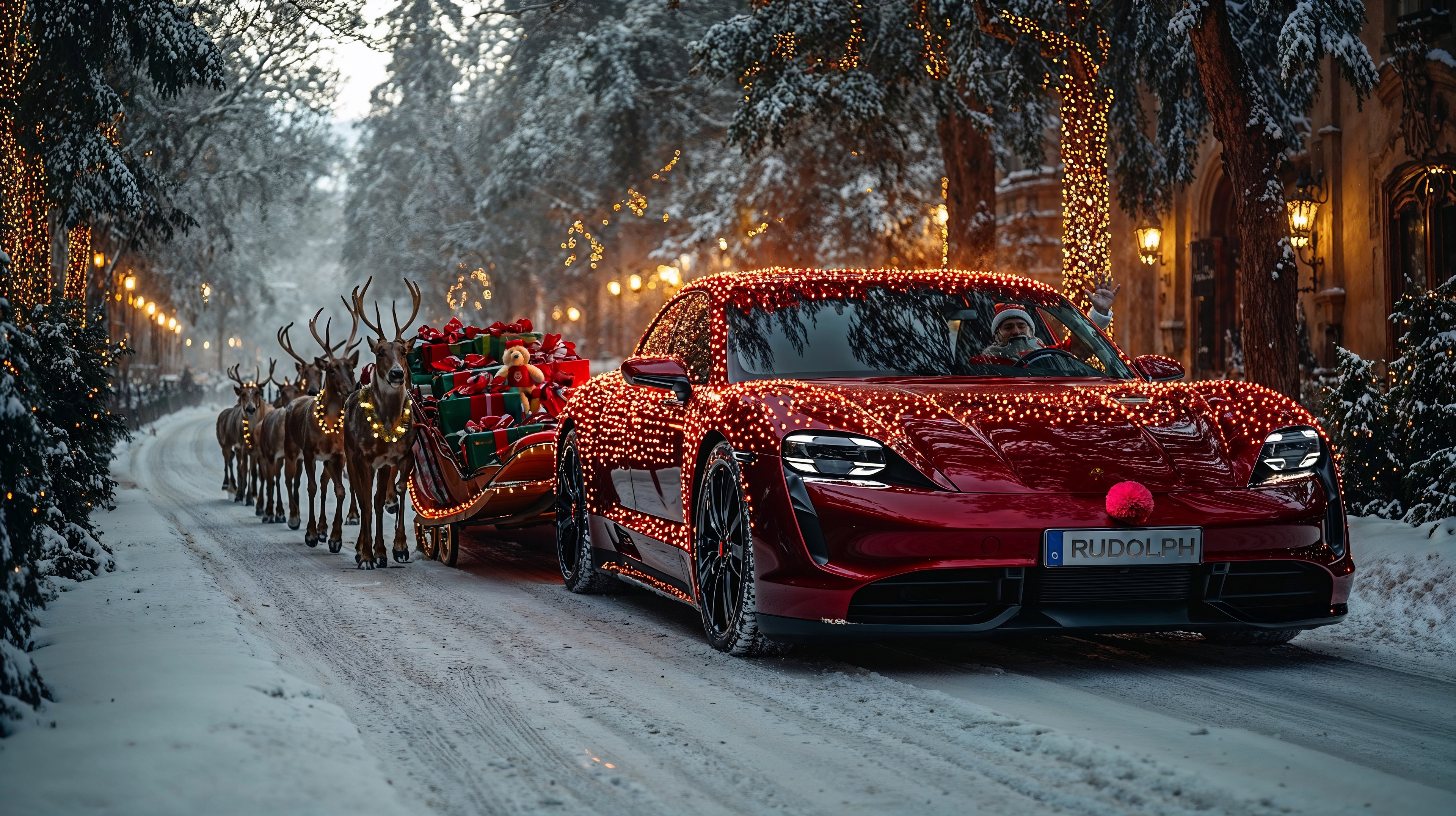 Santa Clause is Coming in a Porsche