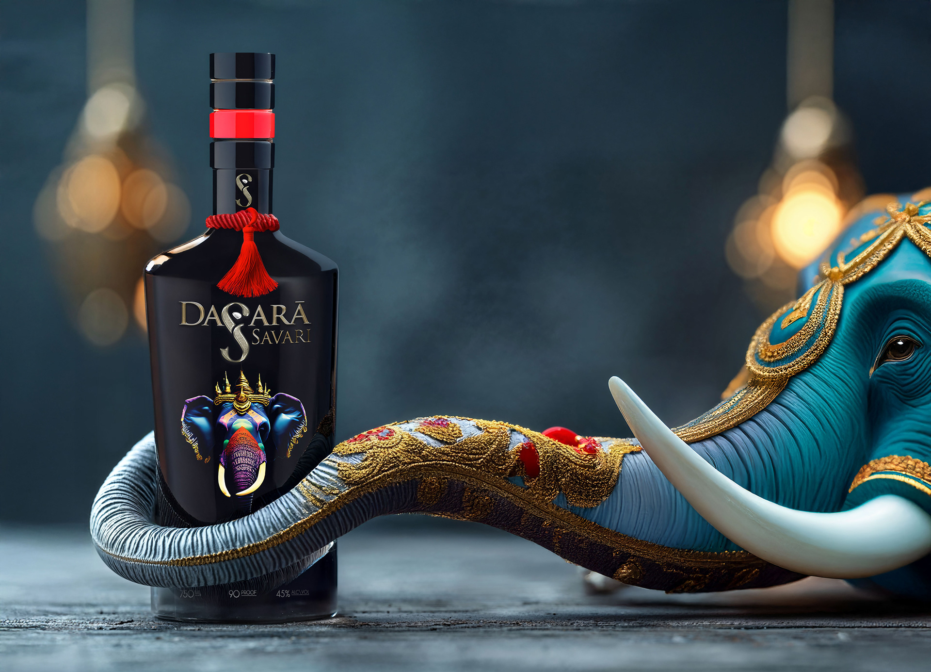 Dasara Gin Elephant AI and Retouching
