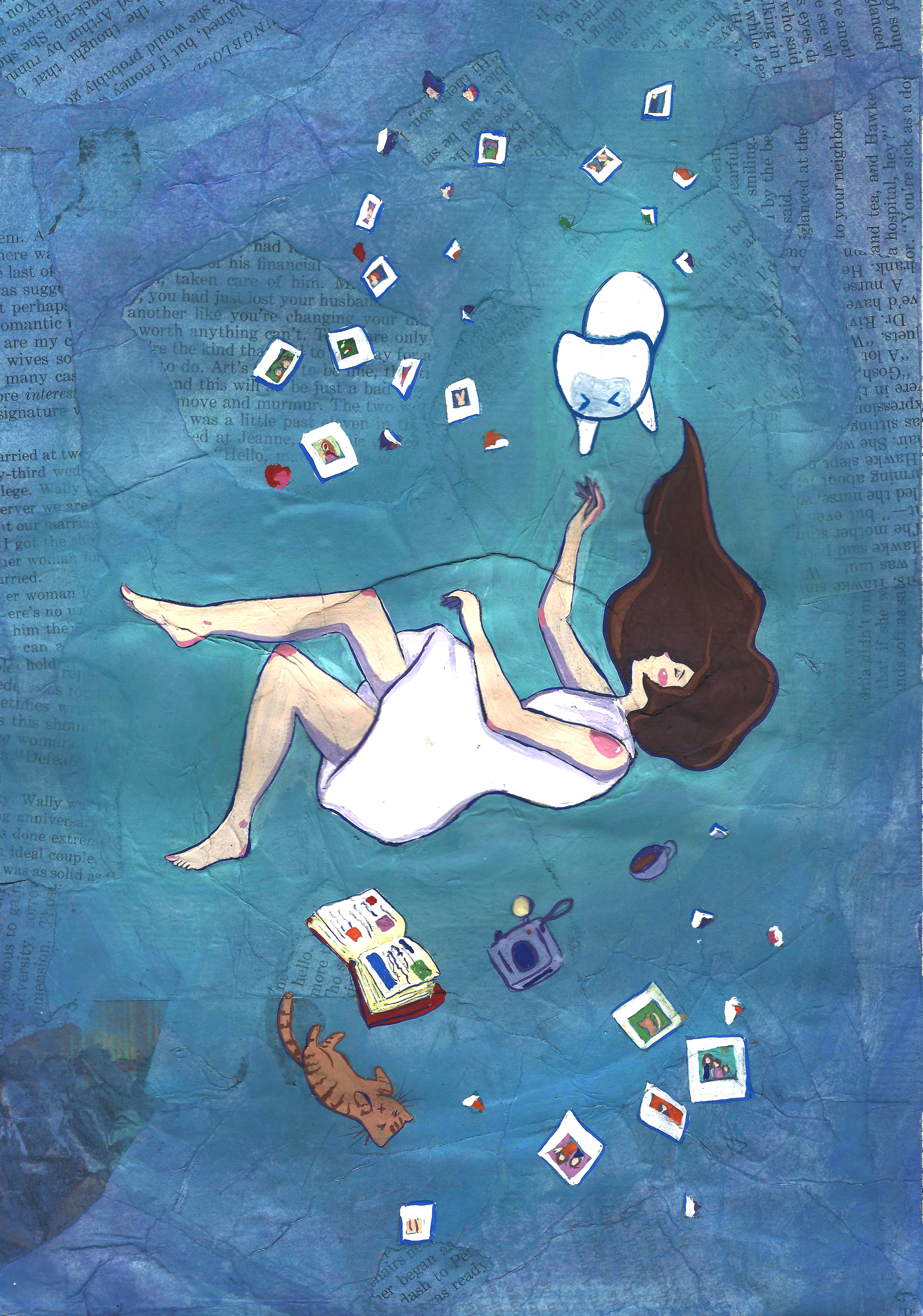 ilustração feita para a galeria do quadrinho Oblivion de Fabrício Martins e Laura Jardim