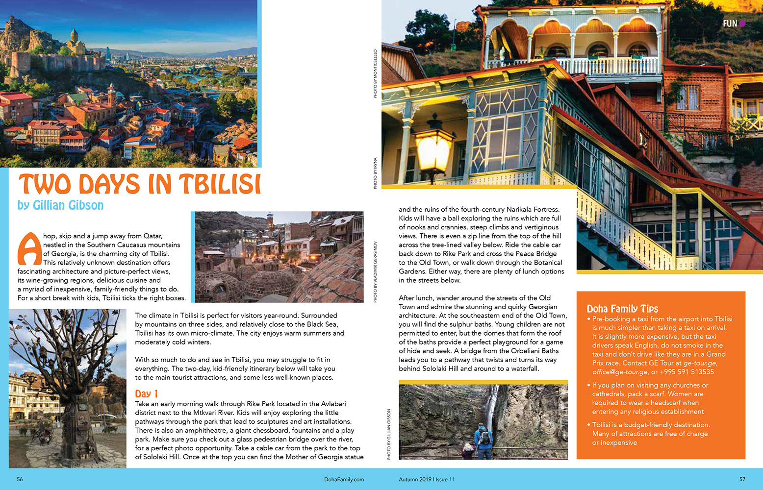 Travel article layout