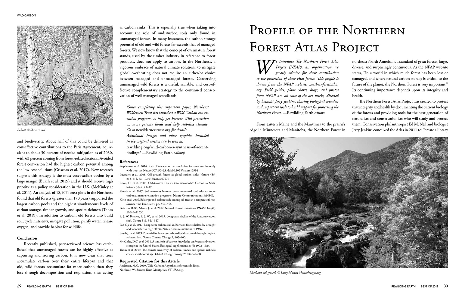 Spread with end of article and start of another