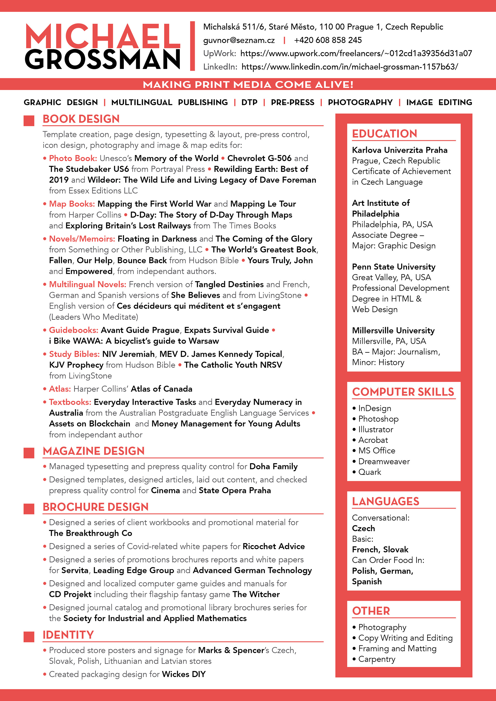 Book & General Graphic Design CV