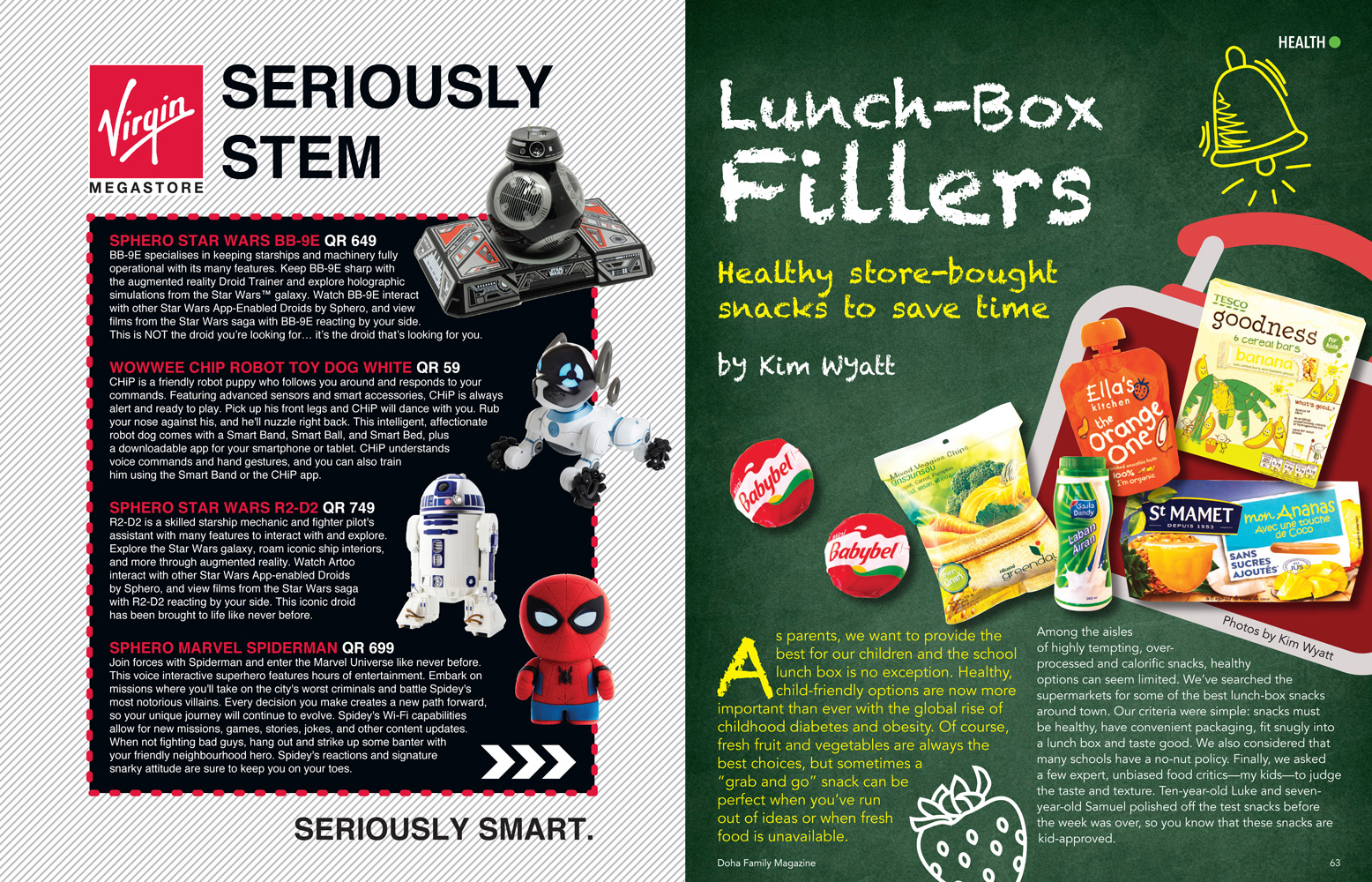 Designed advert and article start