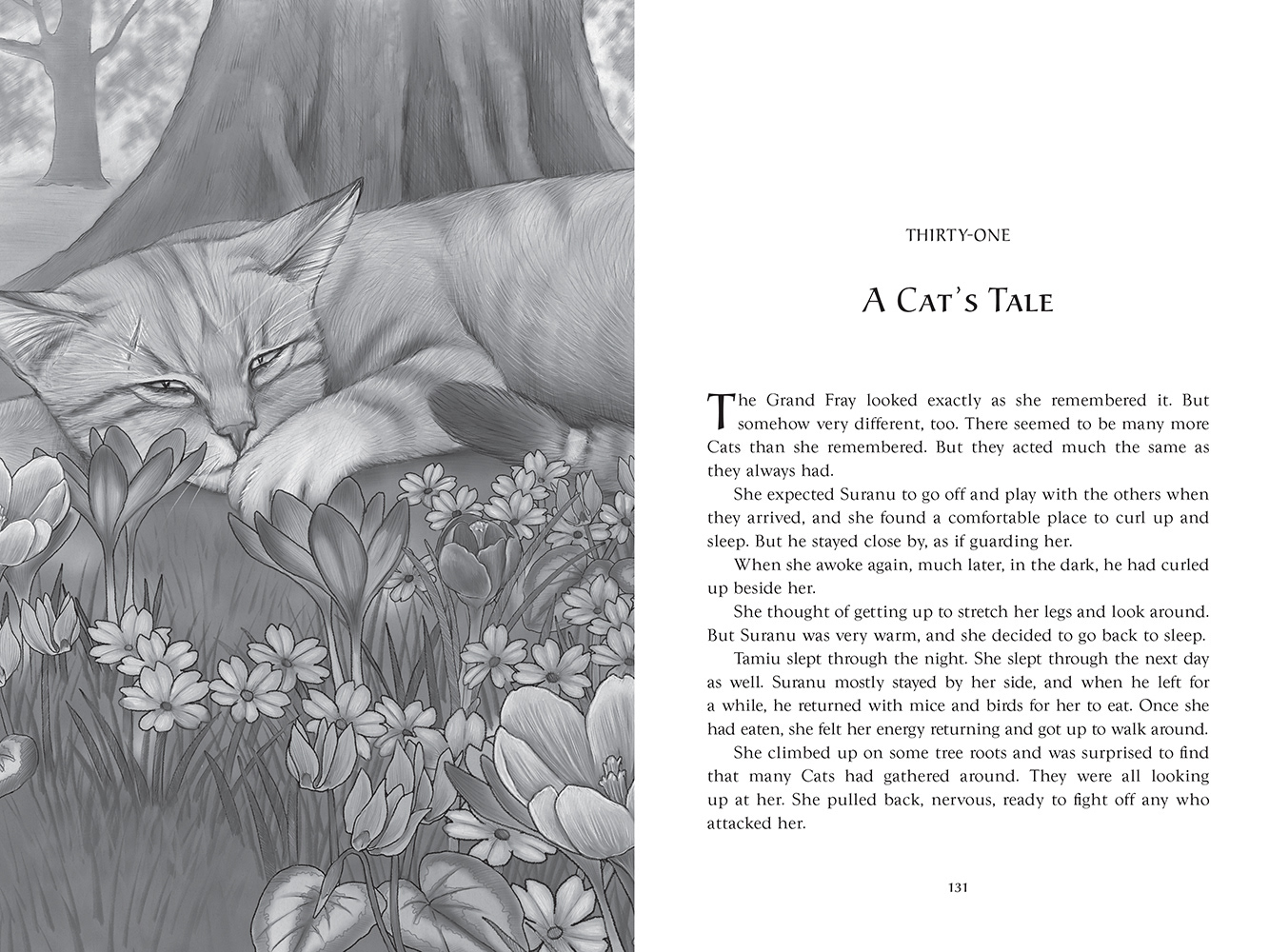 Chaper title spread with illustration