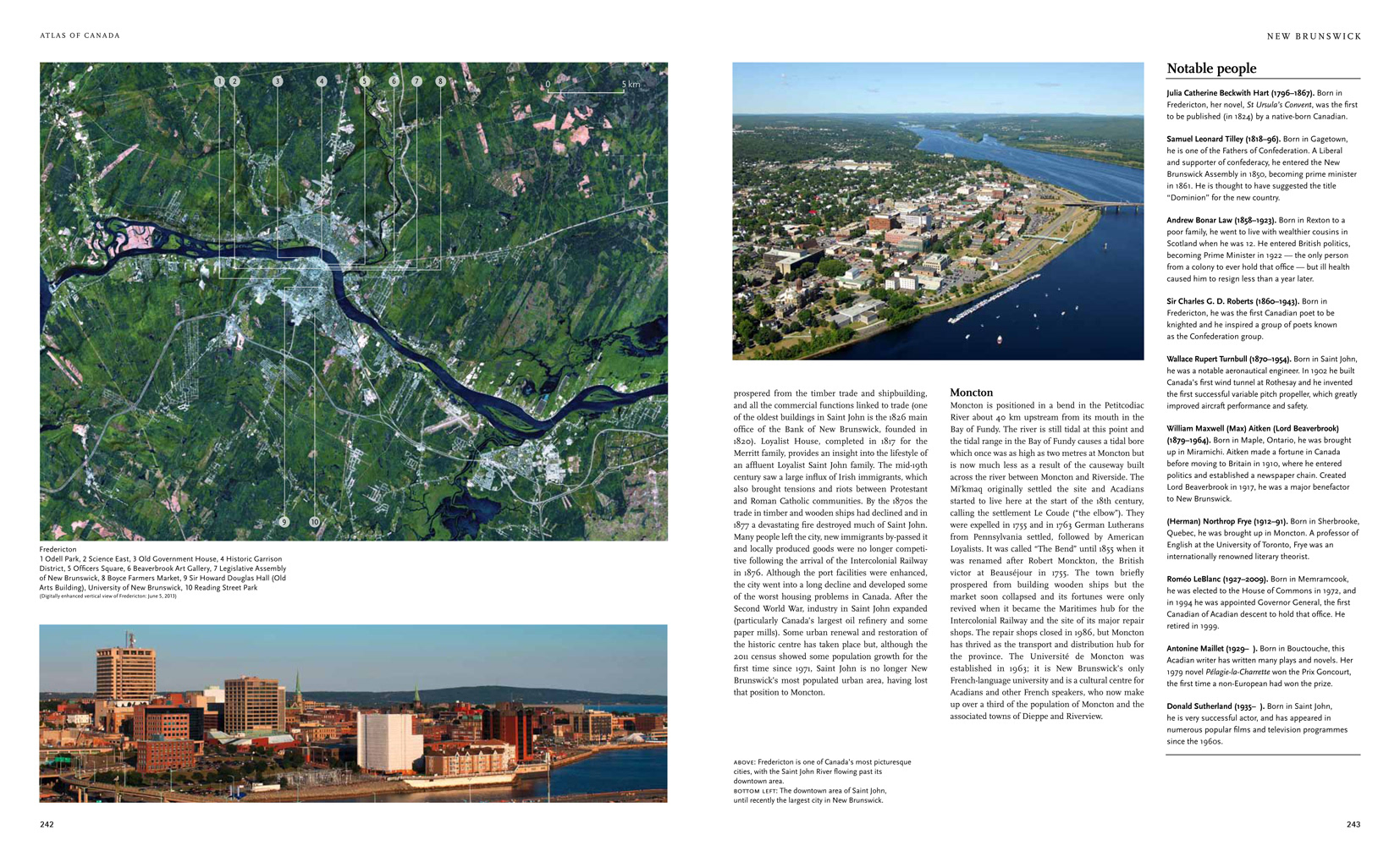 Page spread with photo map