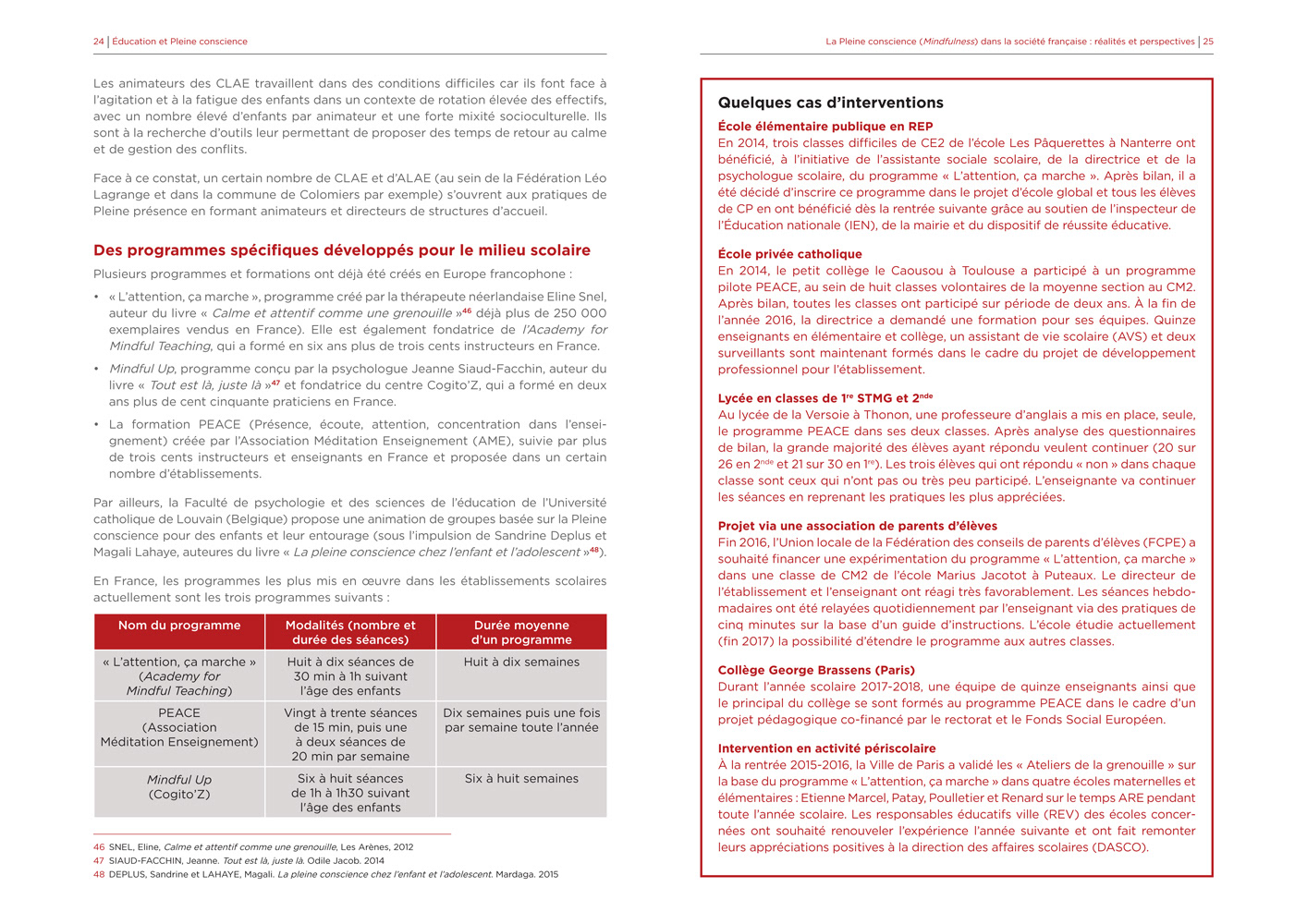 Chapter spread regular text, specially designed table and call-out box