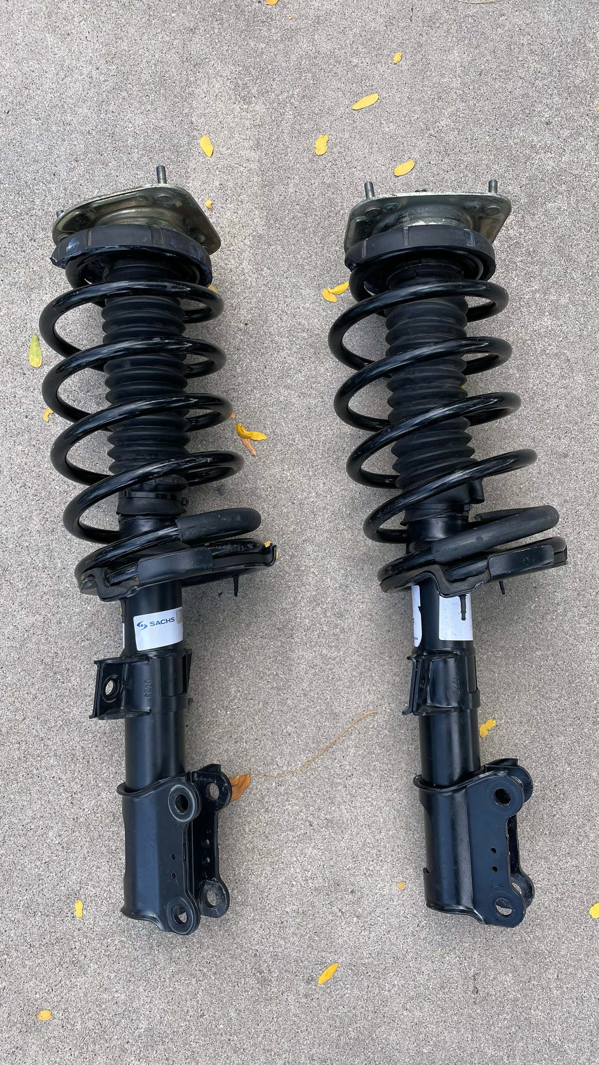 Front struts with new springs.