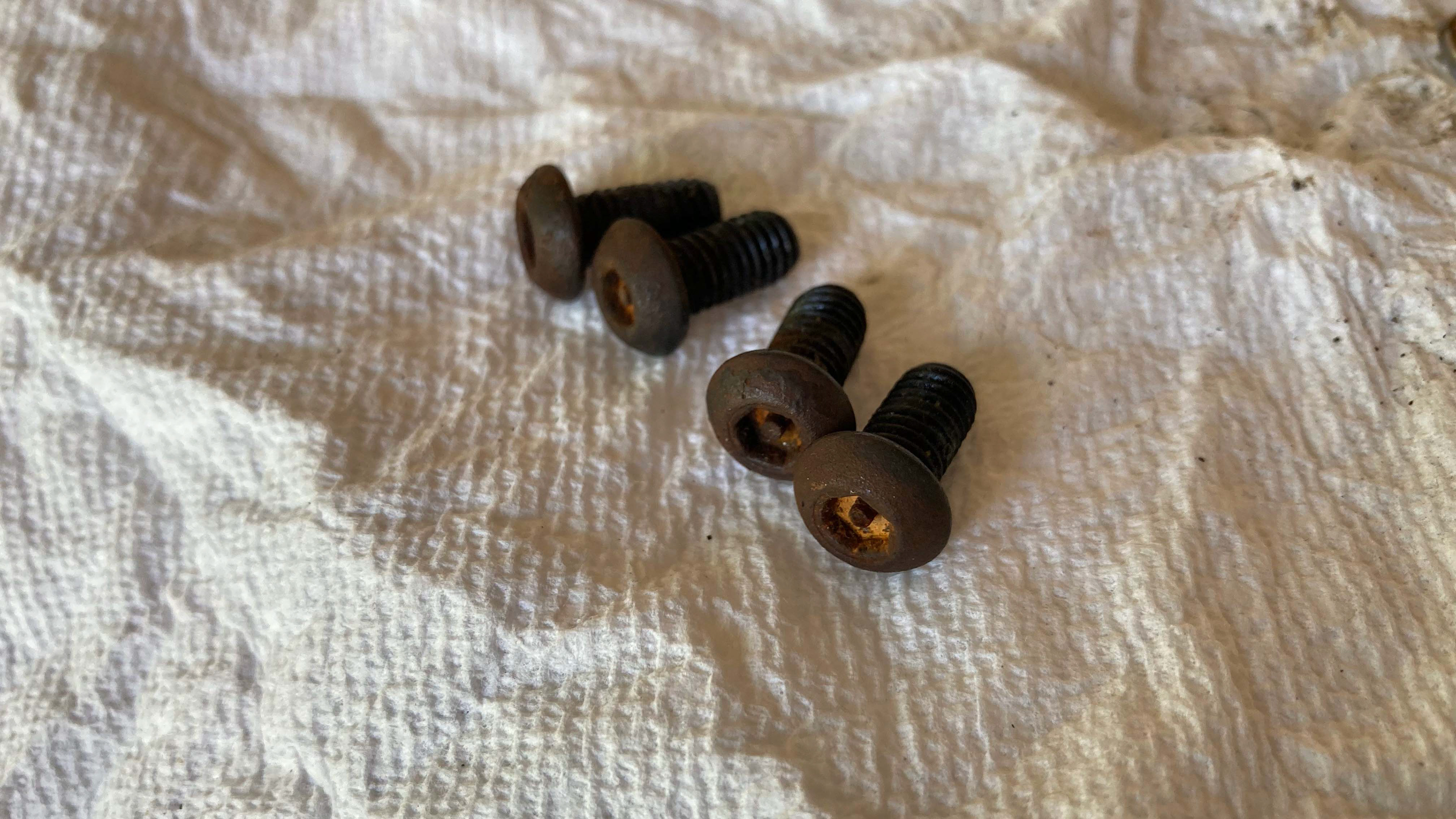 Black oxide after several months of weathering, showing widespread corrosion