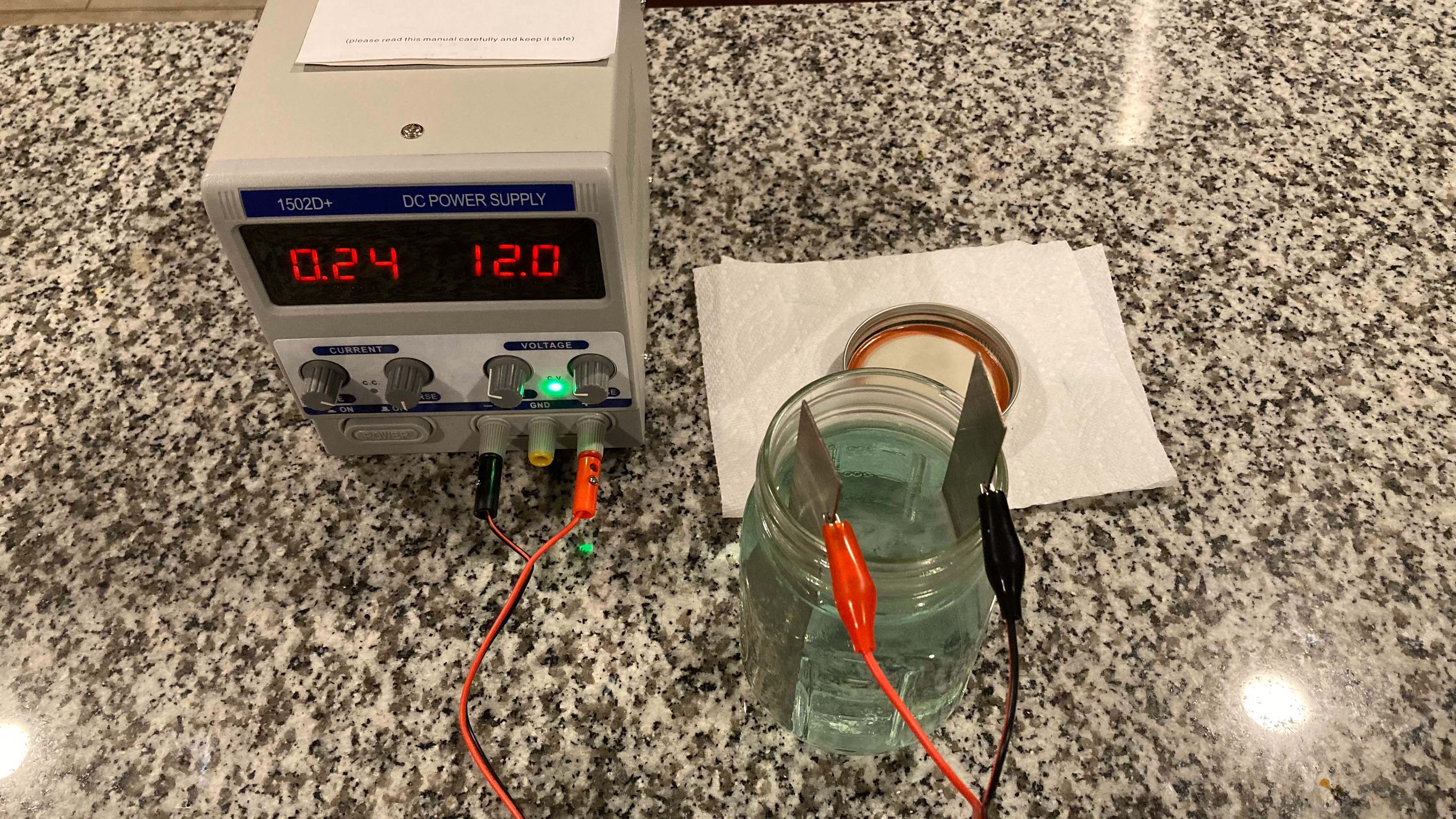 Creating the nickel acetate solution