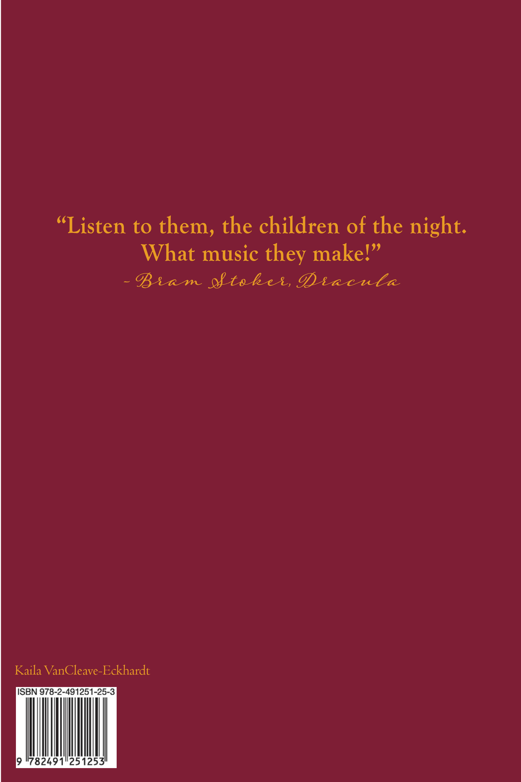 Dracula Book Back Cover