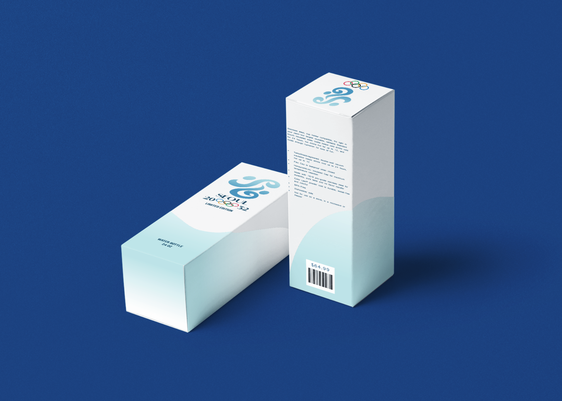 Olympic Water Bottle Package Design pt. 2