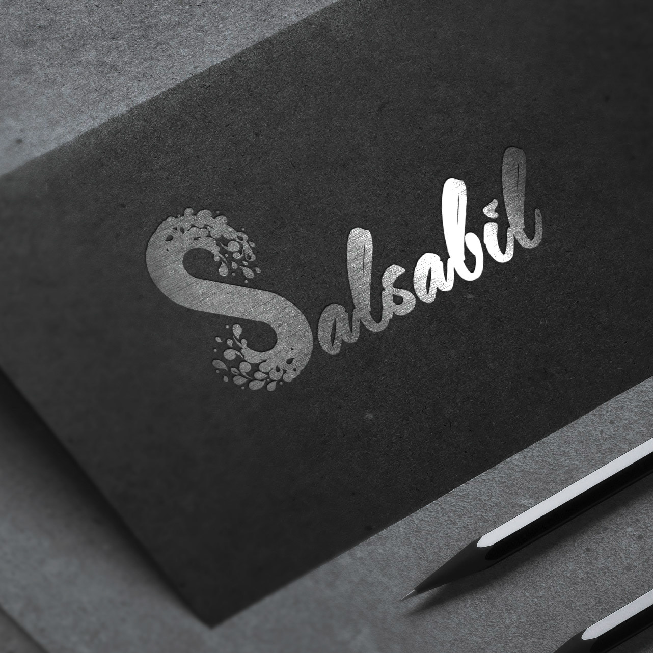 Blank branding elements isolated on dark background