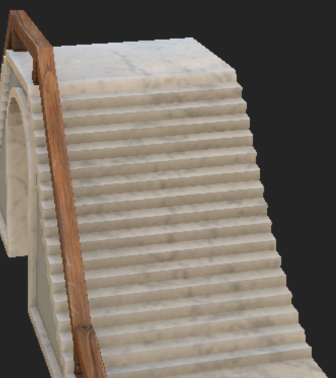 Staircase with a door