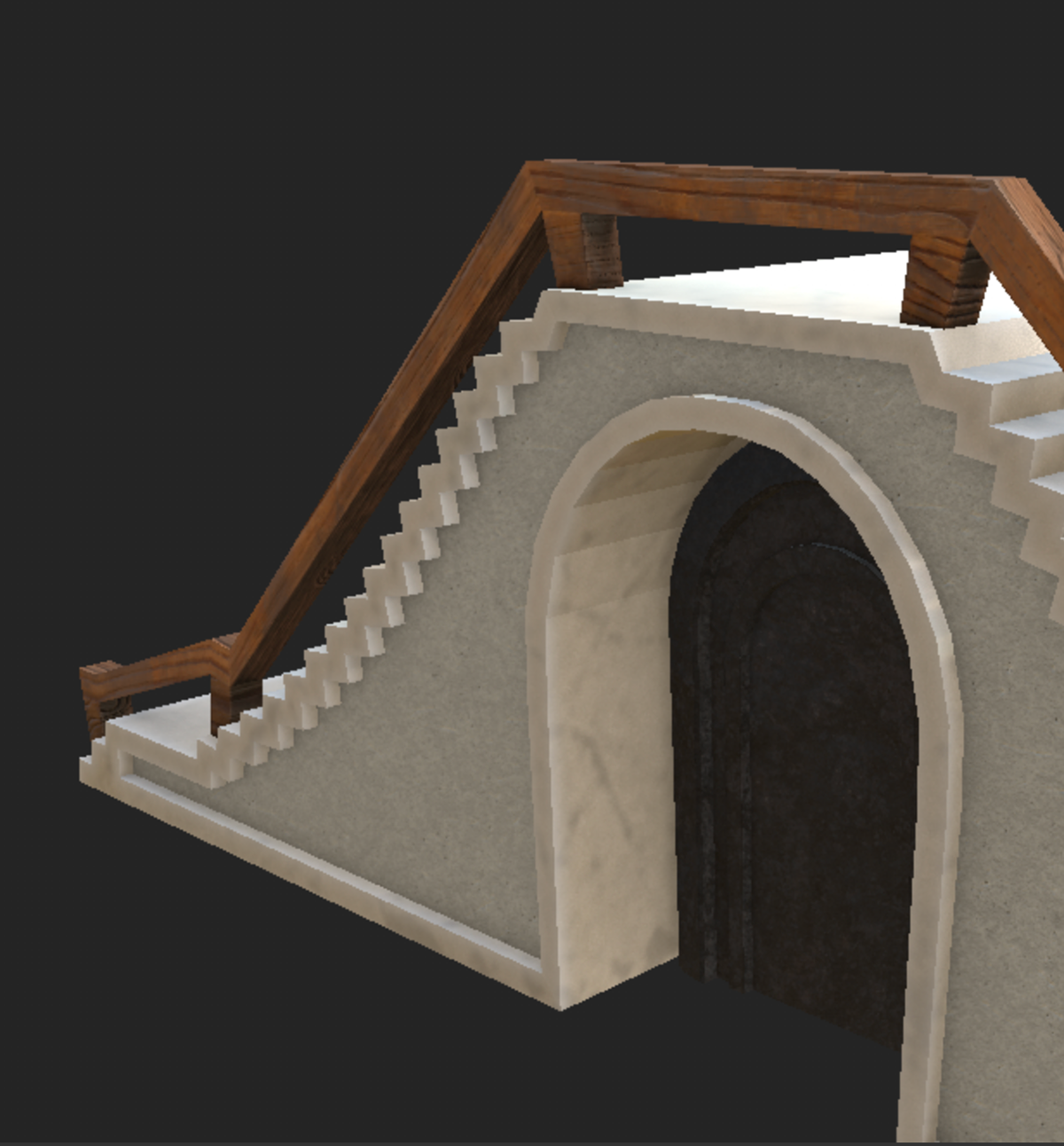 Staircase with a door