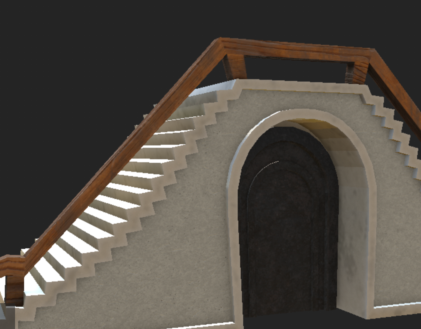 Staircase with a door