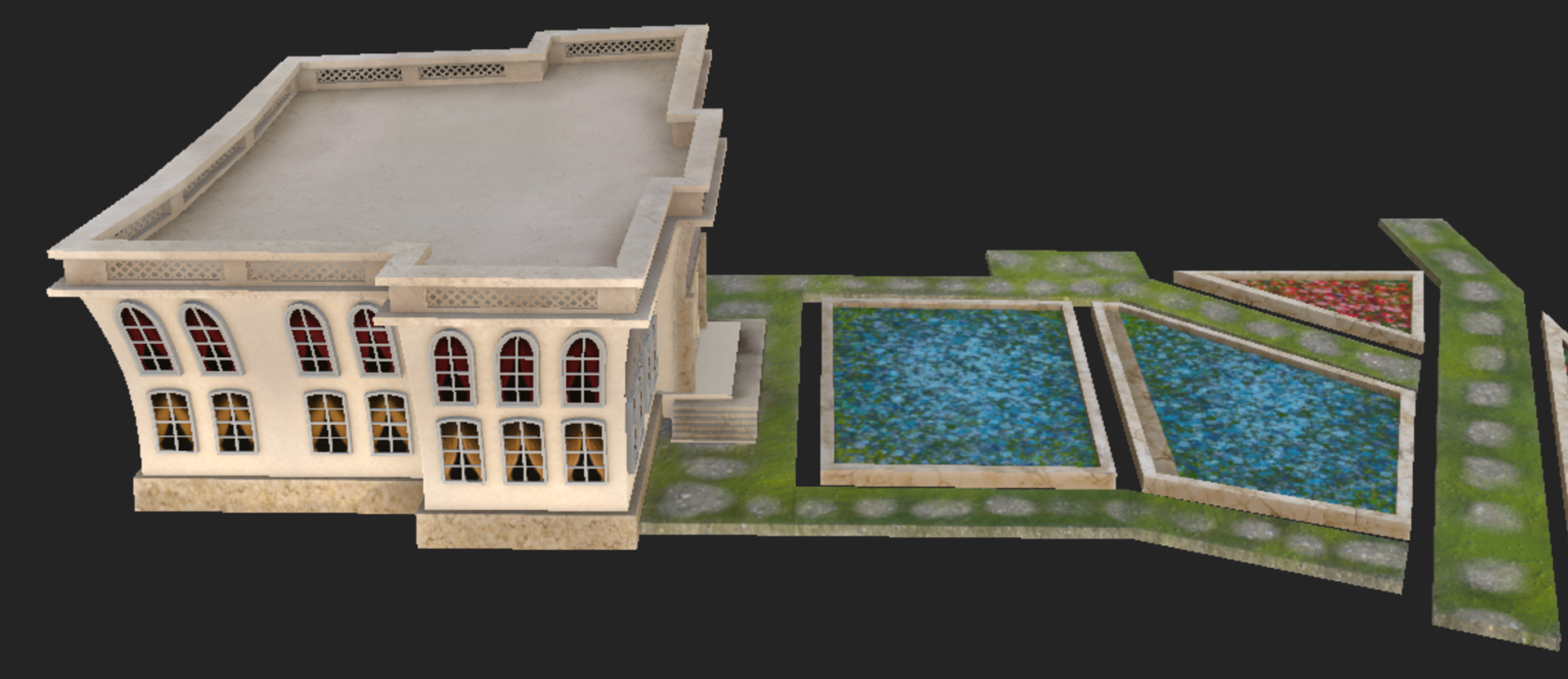 Ottoman building in a courtyard from the 1800s