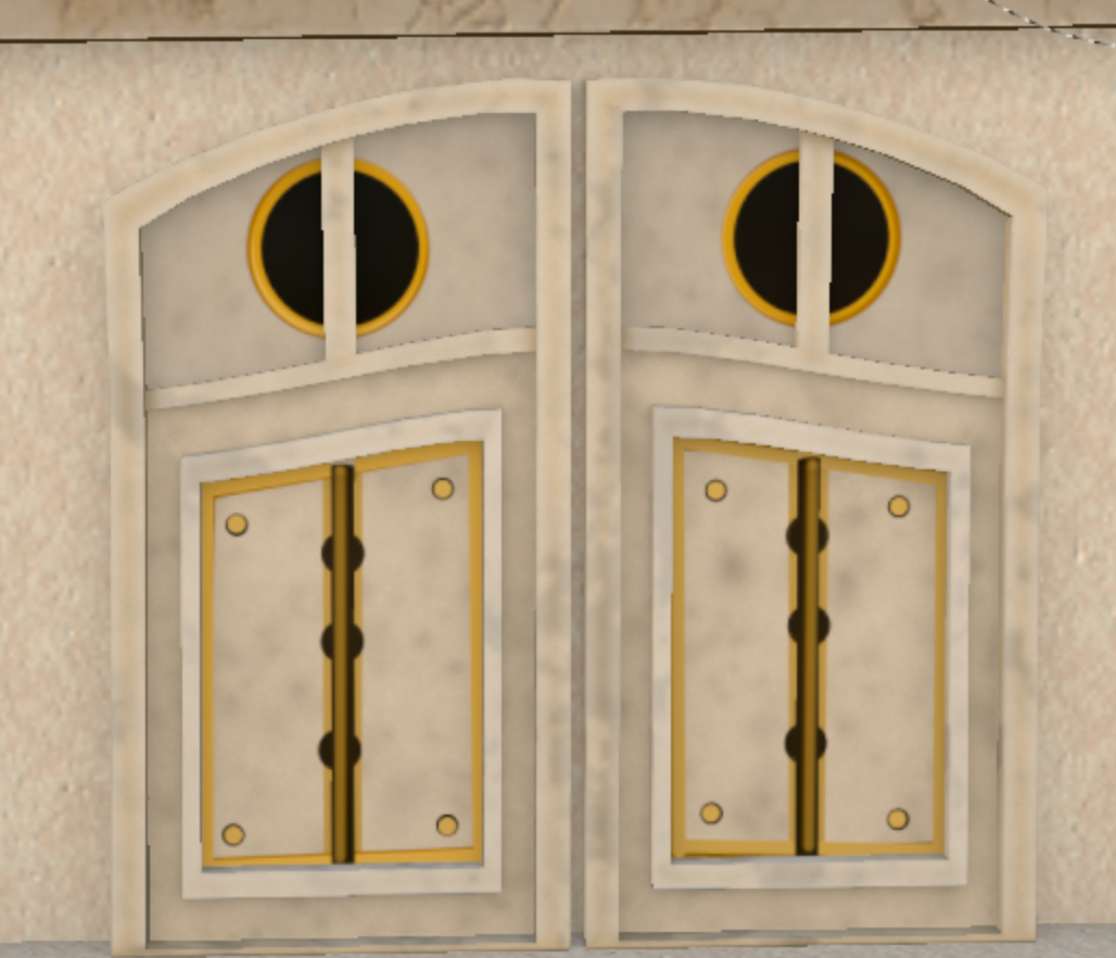 Marble door wit gold details