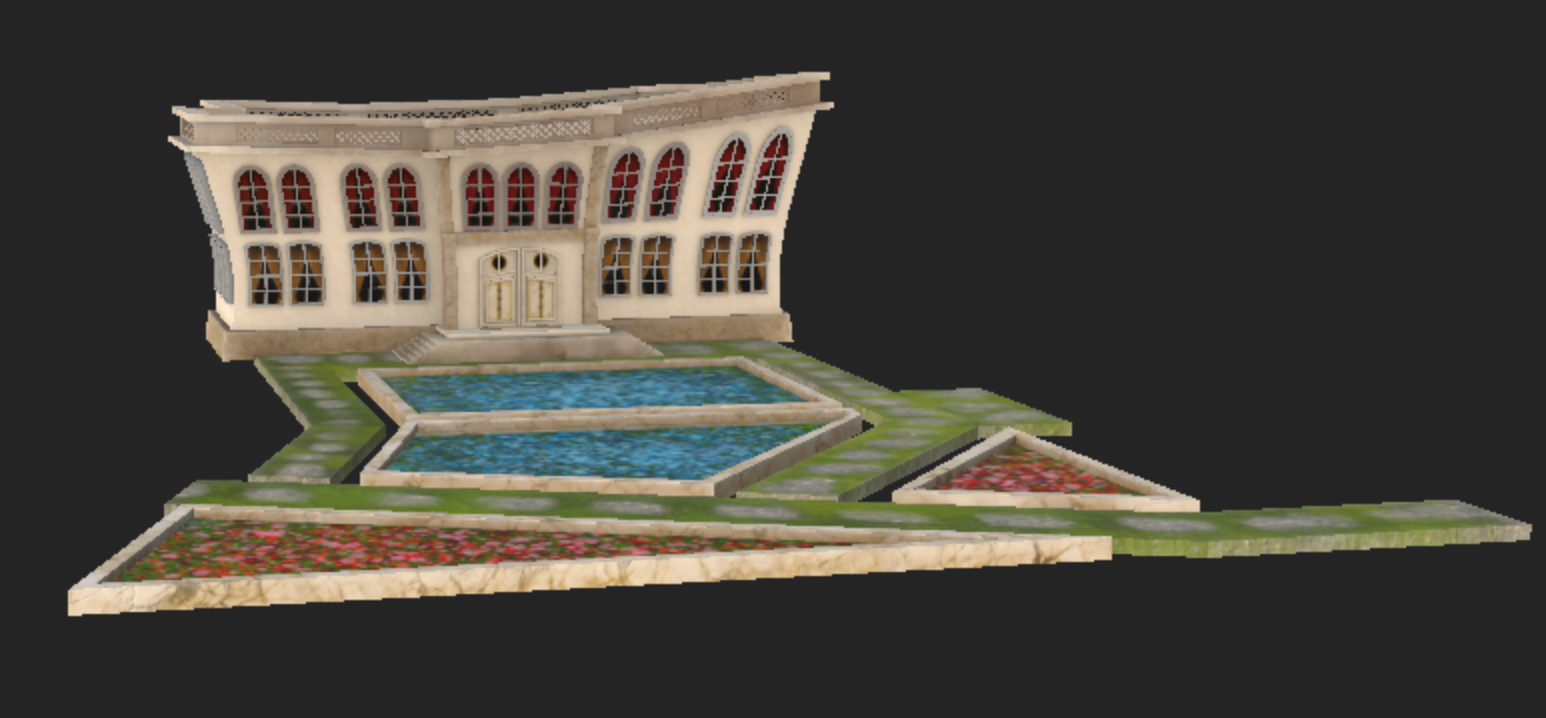 Ottoman building in a courtyard from the 1800s