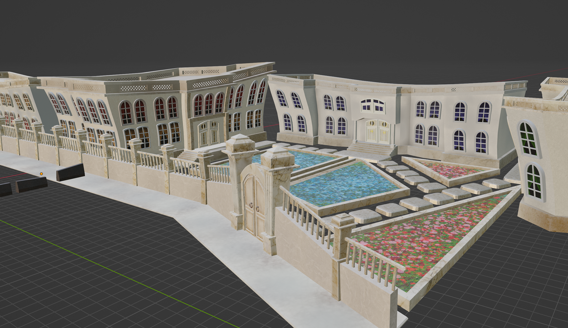 Buildings' arrangement on map