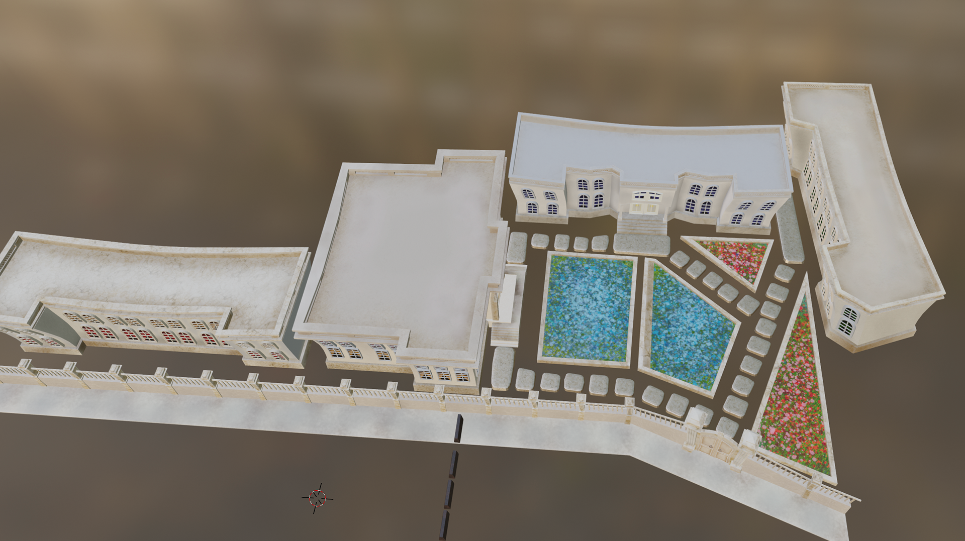 Buildings' arrangement on map