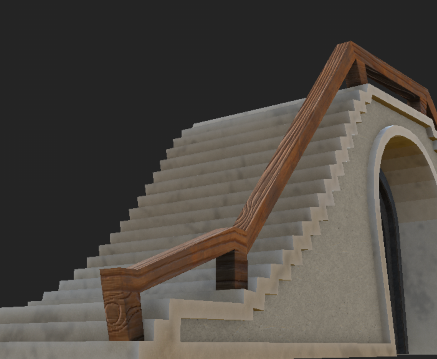 Staircase with a door