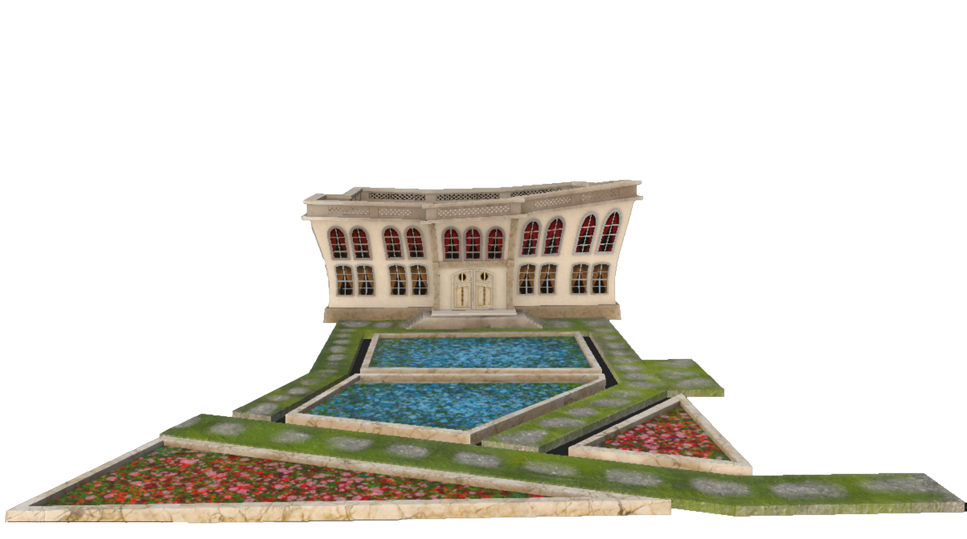 Ottoman building in a courtyard from the 1800s