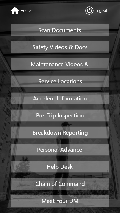 Western Express Mobile App UI Design