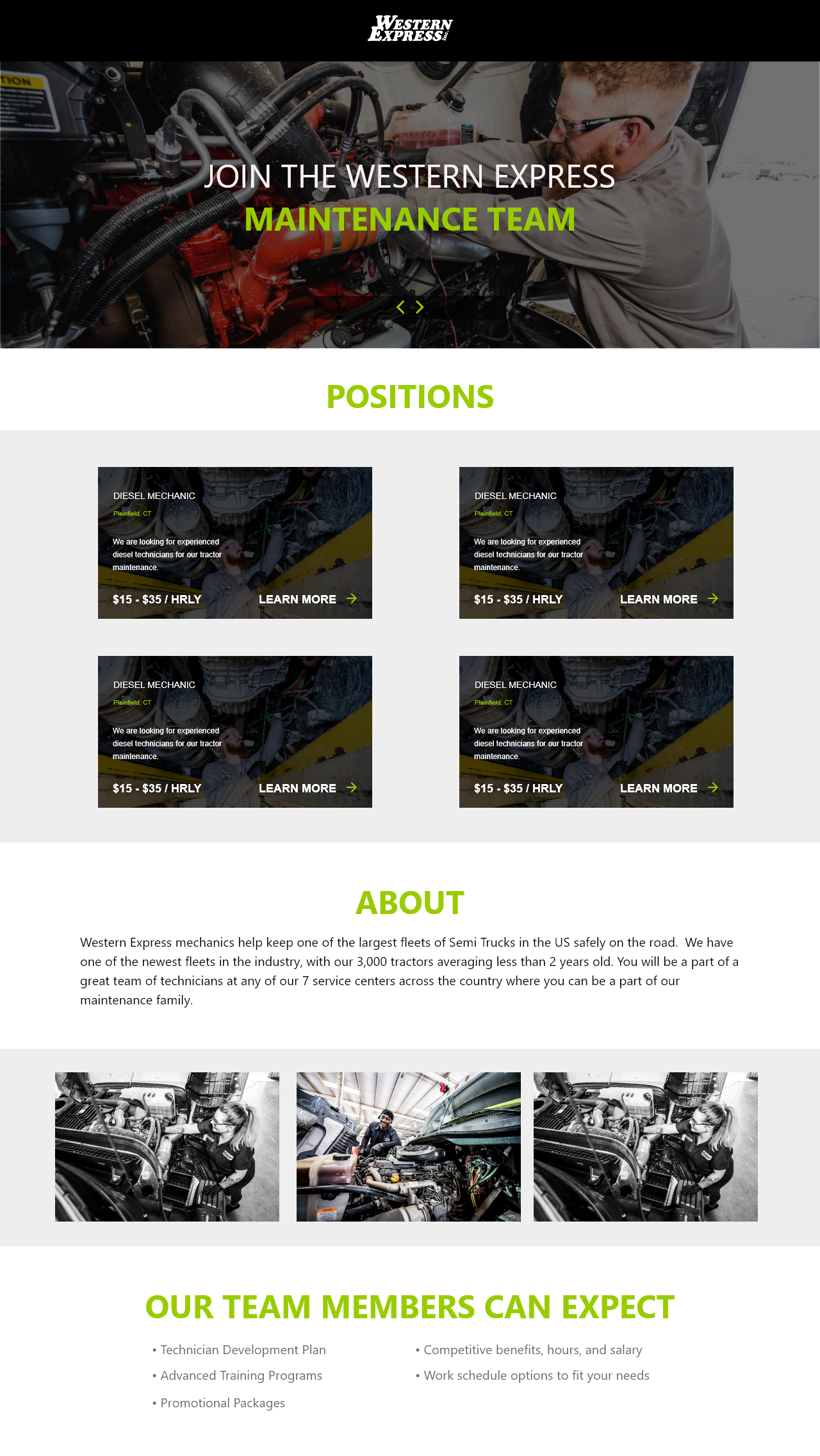 Maintenance Team Homepage