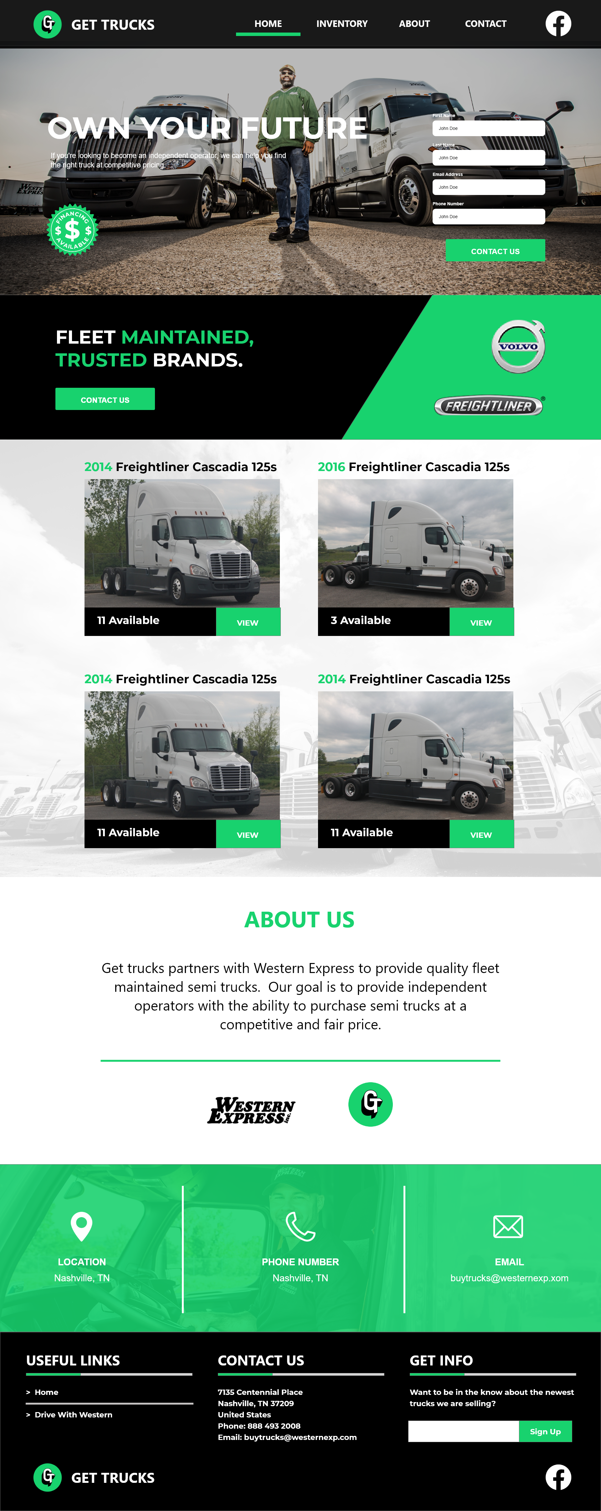 Get Trucks Website Design