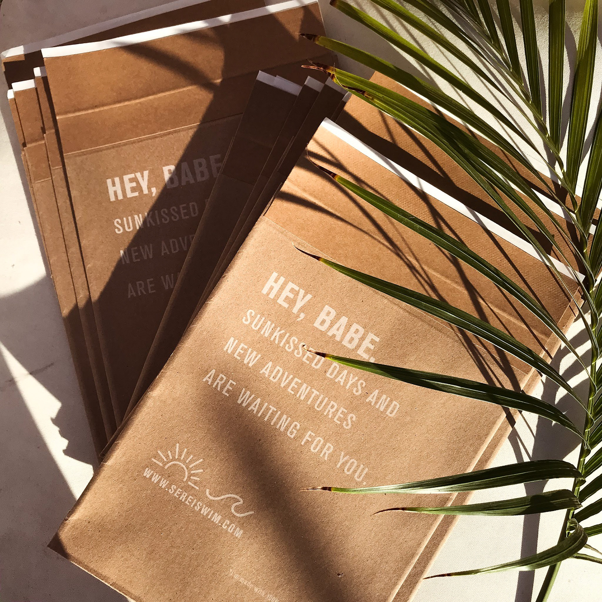 Custom mailer design for swimwear brand.