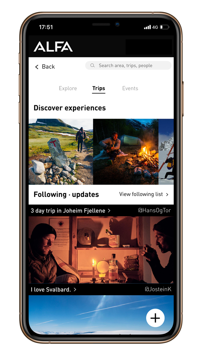 Scroll through trip sharing stories
